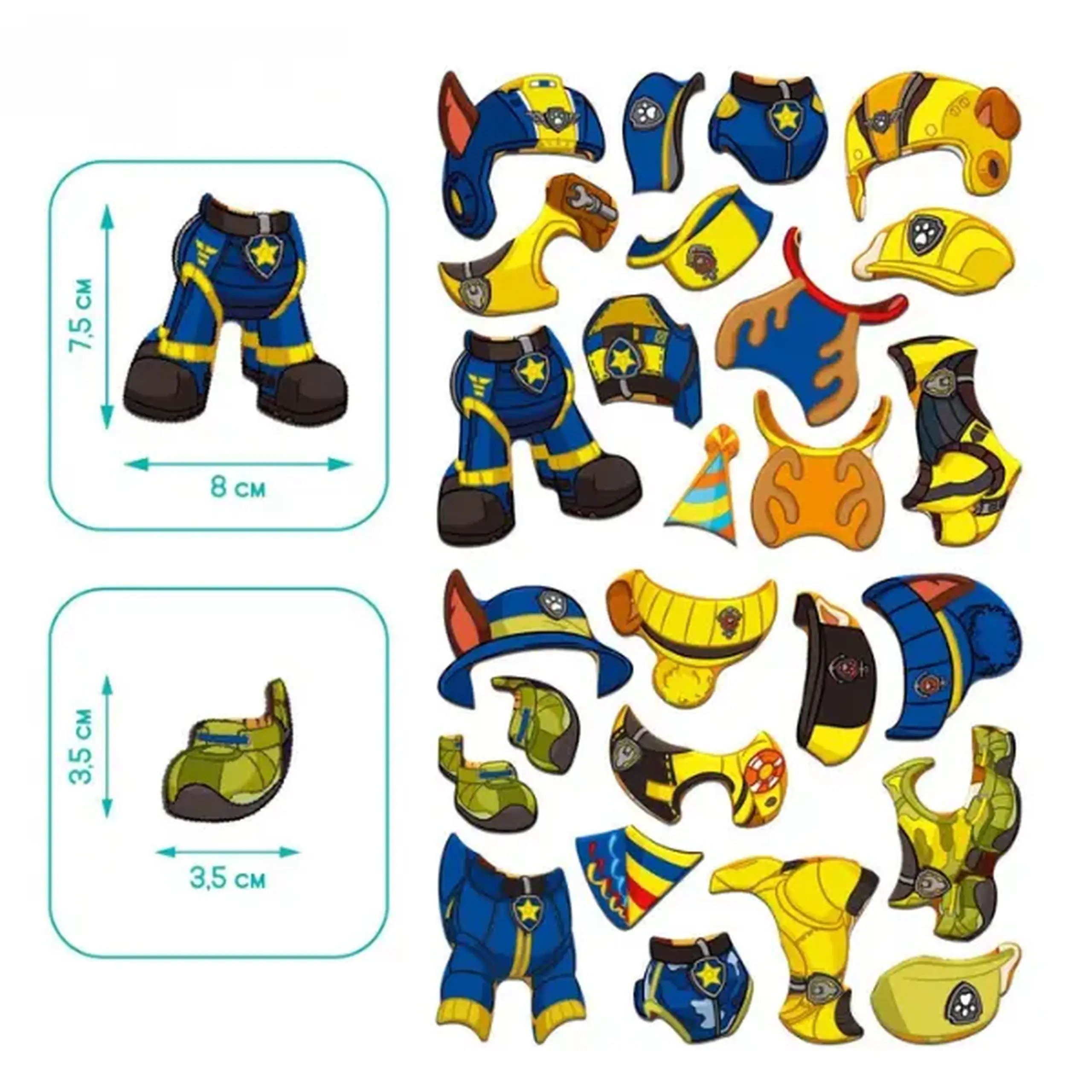 Joc magnetic de îmbrăcat "Chase și Rubble", seria Patrula cățelușilor, 26 elem.