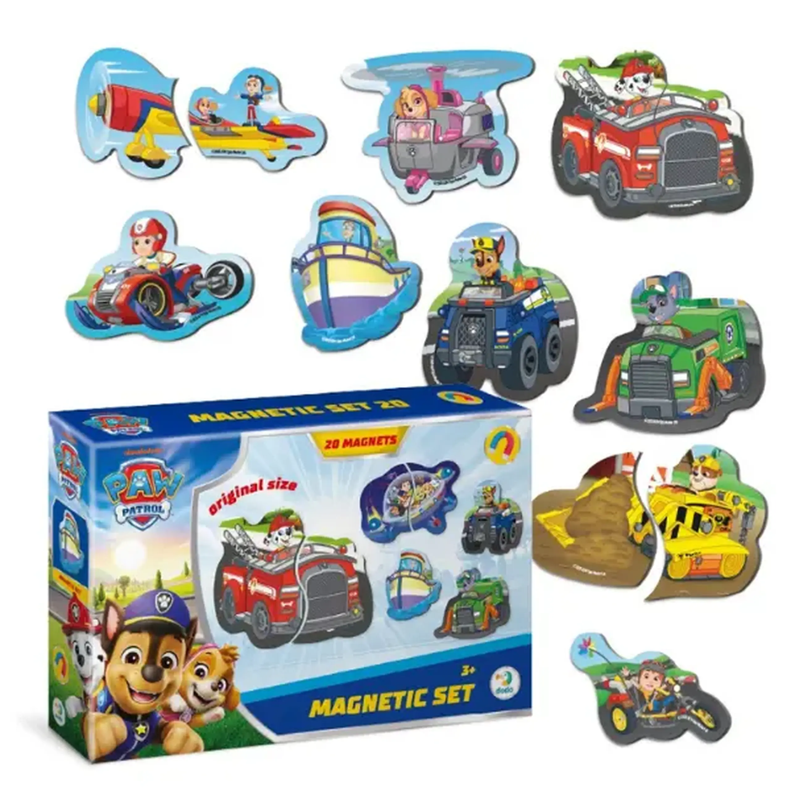 Set magneți "Aventuri pe drum", seria Patrula cățelușilor, 20 elem.