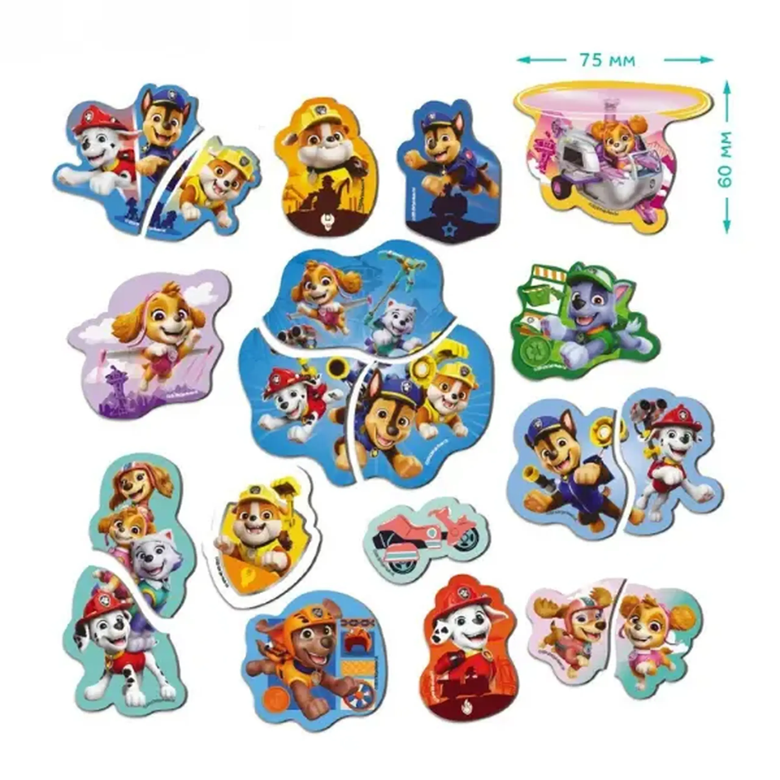 Set magneți "Căţeluşi salvatori", seria Patrula cățelușilor, 20 elem.