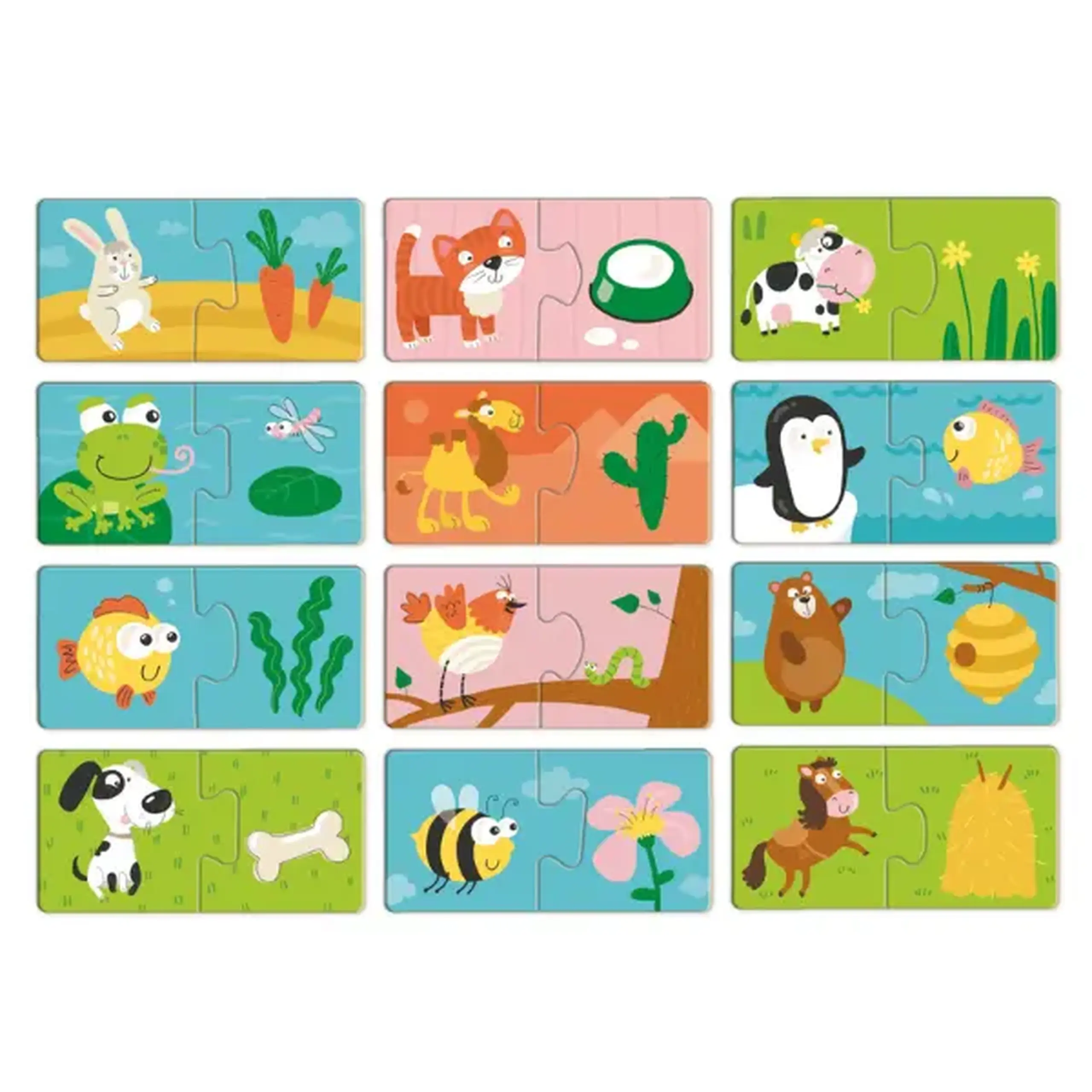 Puzzle DUO "Cine ce mănâncă?", 24 elem.