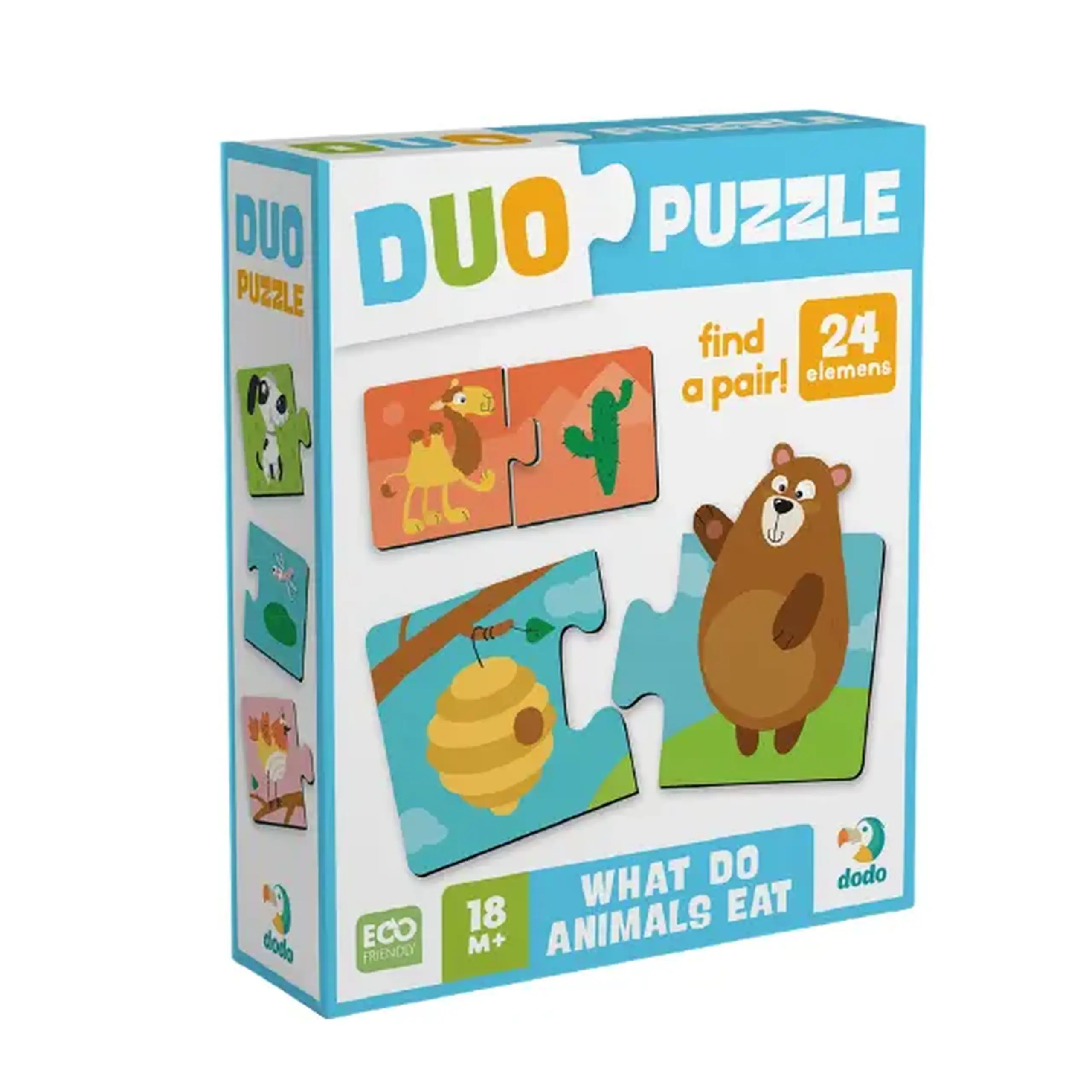 Puzzle DUO "Cine ce mănâncă?", 24 elem.