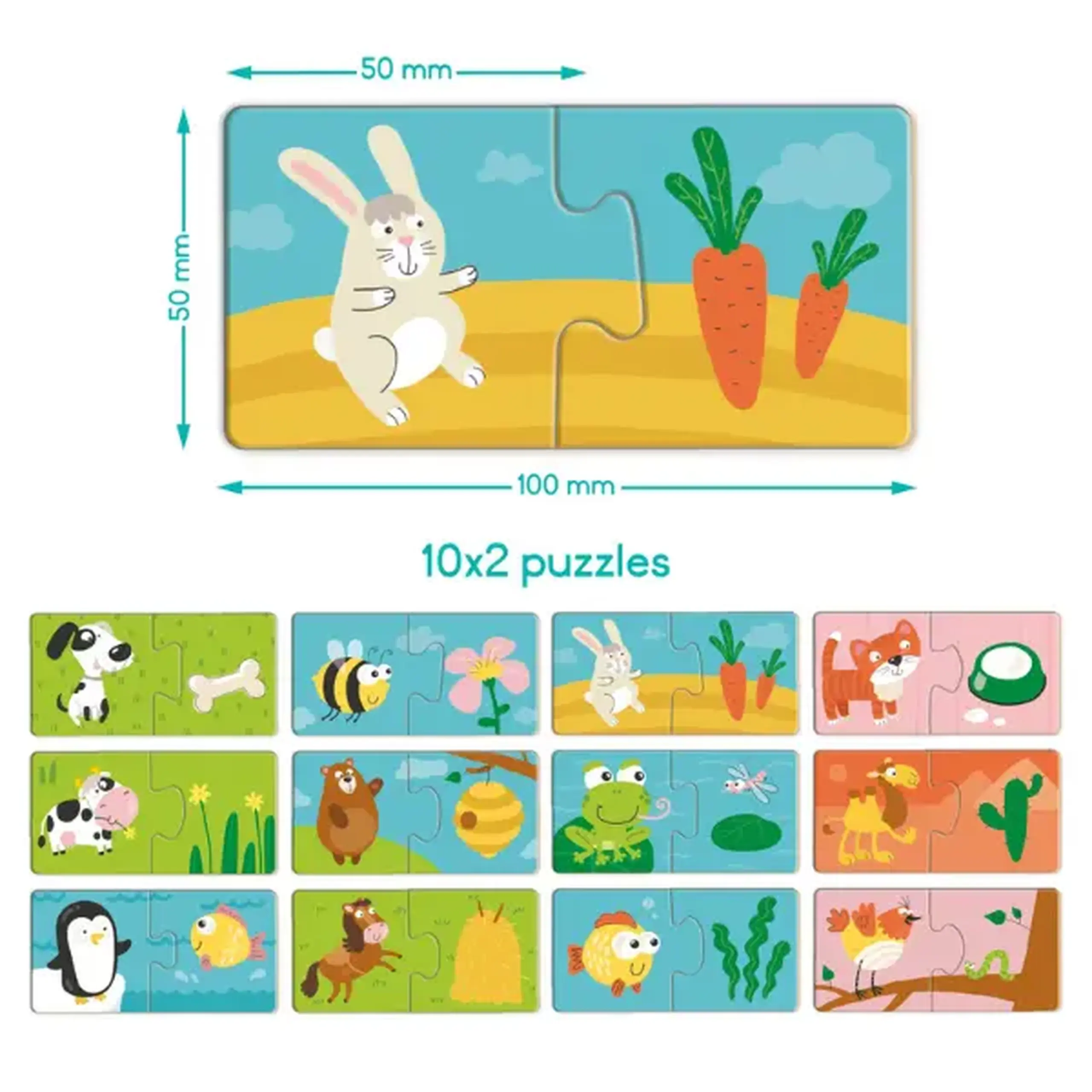 Puzzle DUO "Cine ce mănâncă?", 24 elem.
