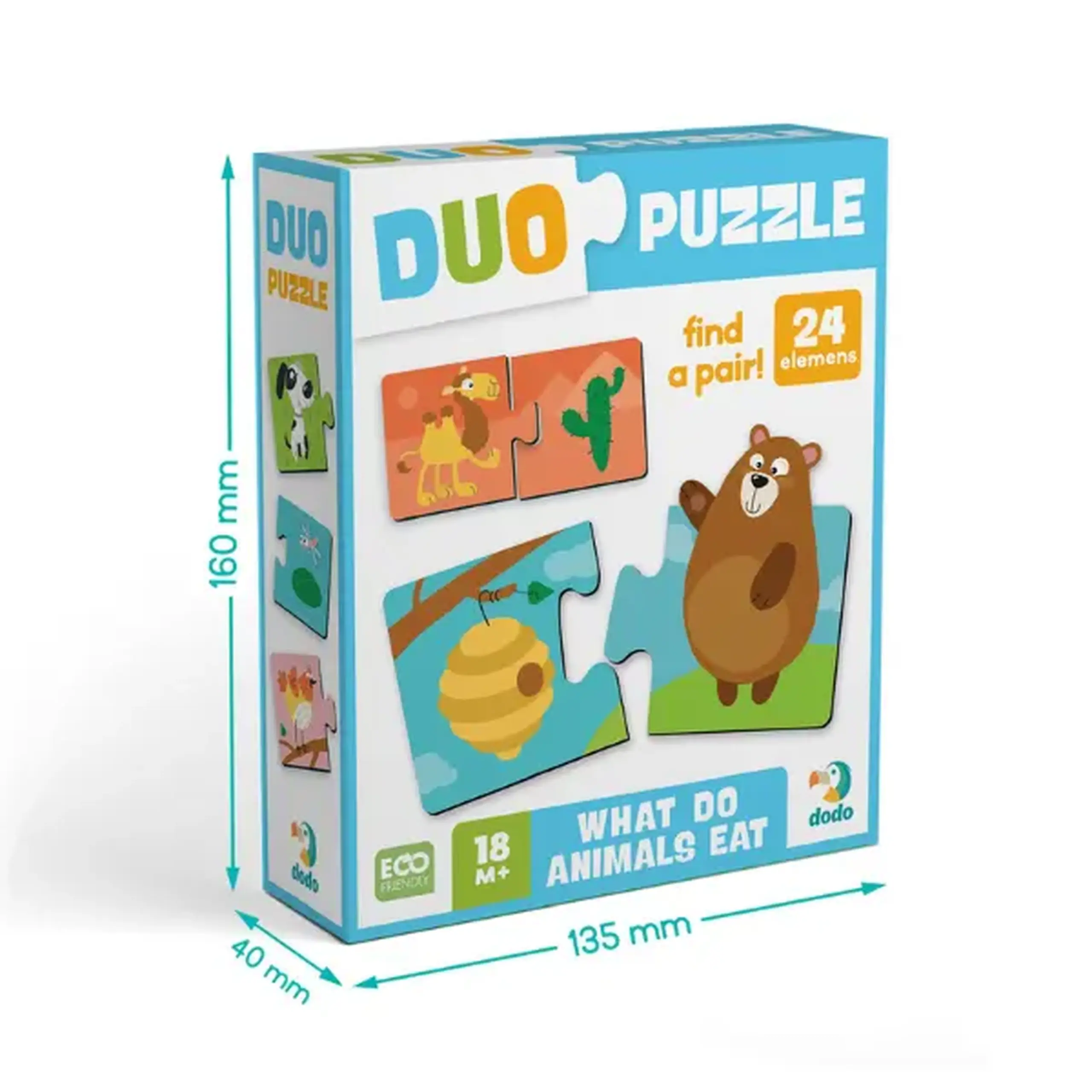 Puzzle DUO "Cine ce mănâncă?", 24 elem.