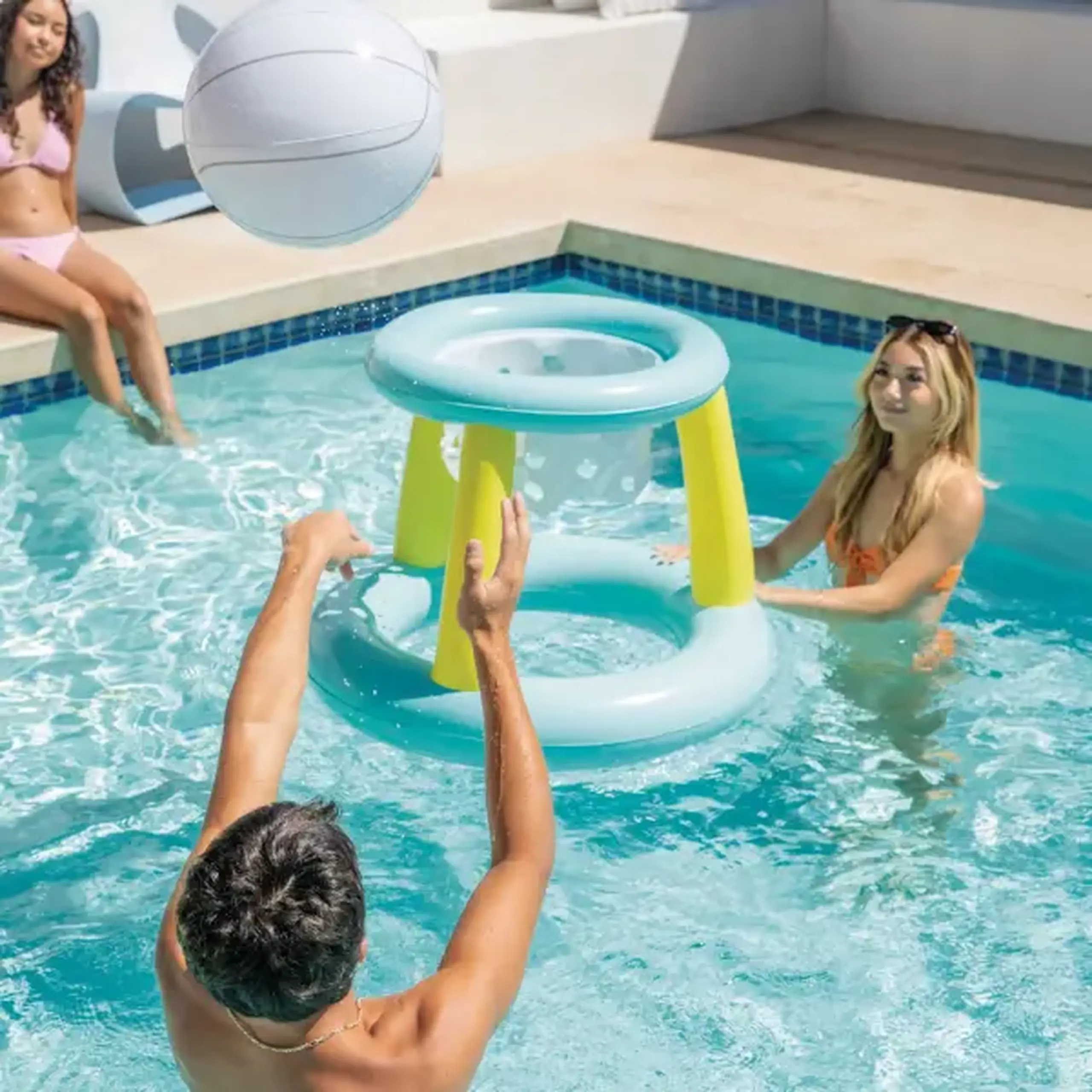 INTEX Set de joacă în apă “Baschet" 86х64 cm, coș și minge, 6+