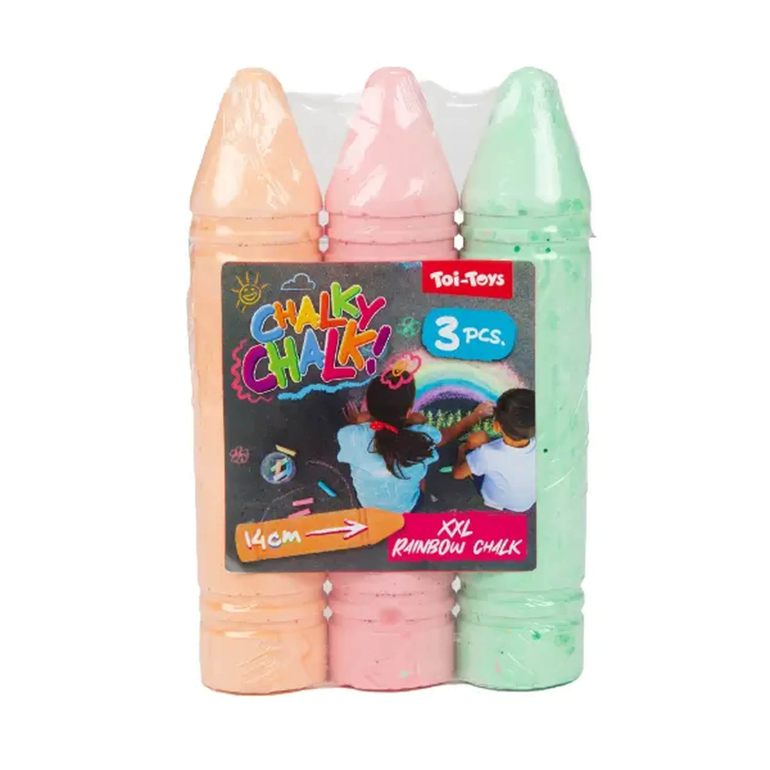 Set de cretă colorată pentru asfalt, 3 bucăți, 2 modele