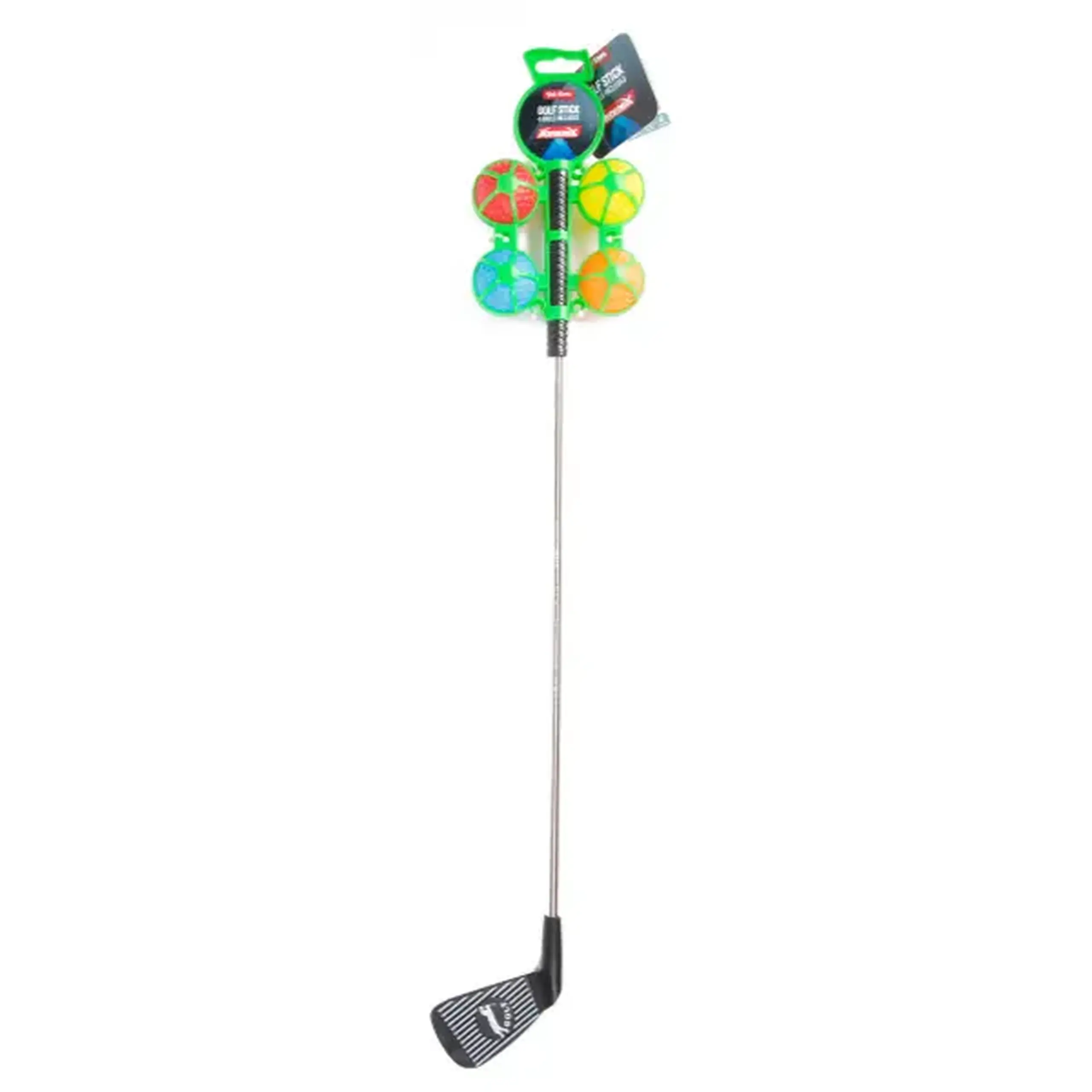 Crosă de golf metalică „Adrenix” cu 4 mingi, 3 modele