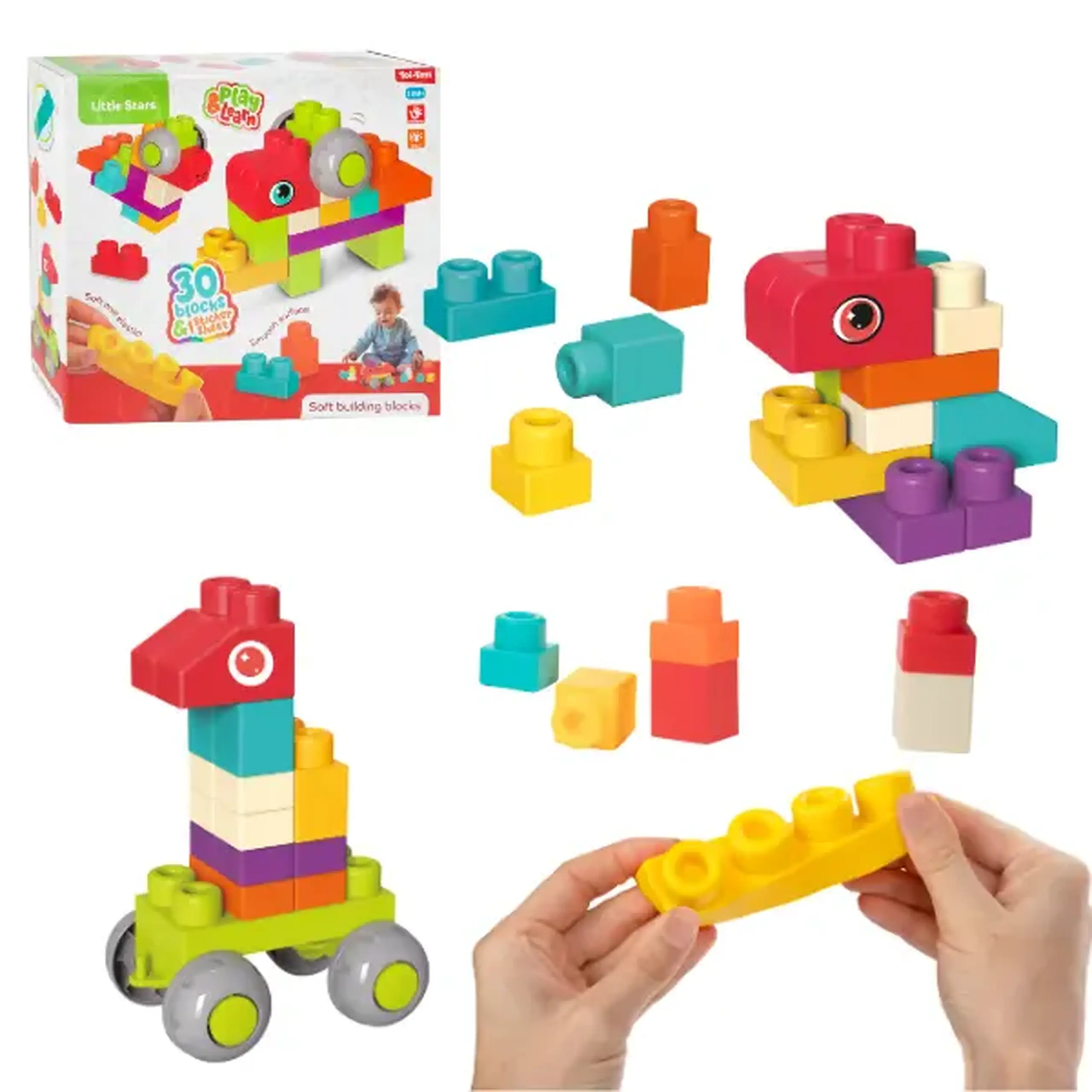 Set de blocuri moi de construcție „Little Stars”, 30 de piese