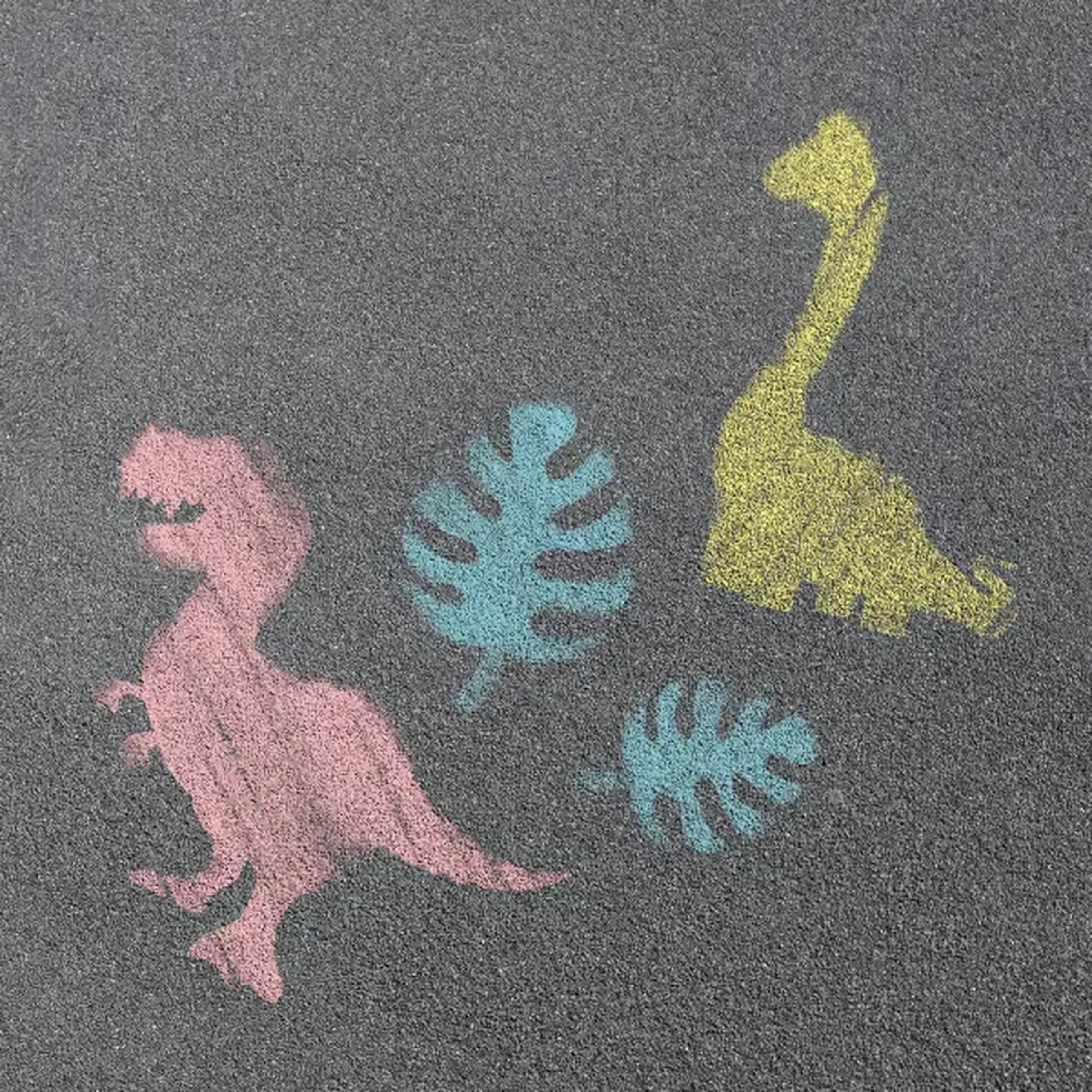 Set de cretă „Lumea Dinozaurilor”, 6 buc + 4 șabloane