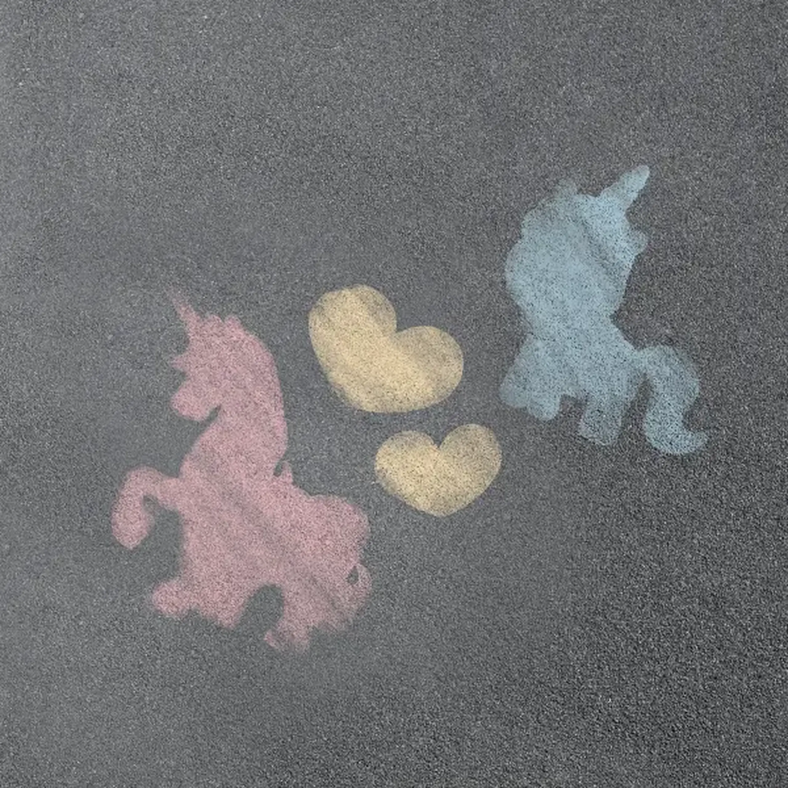 Set de cretă „Unicorn”, 6 buc + 4 șabloane