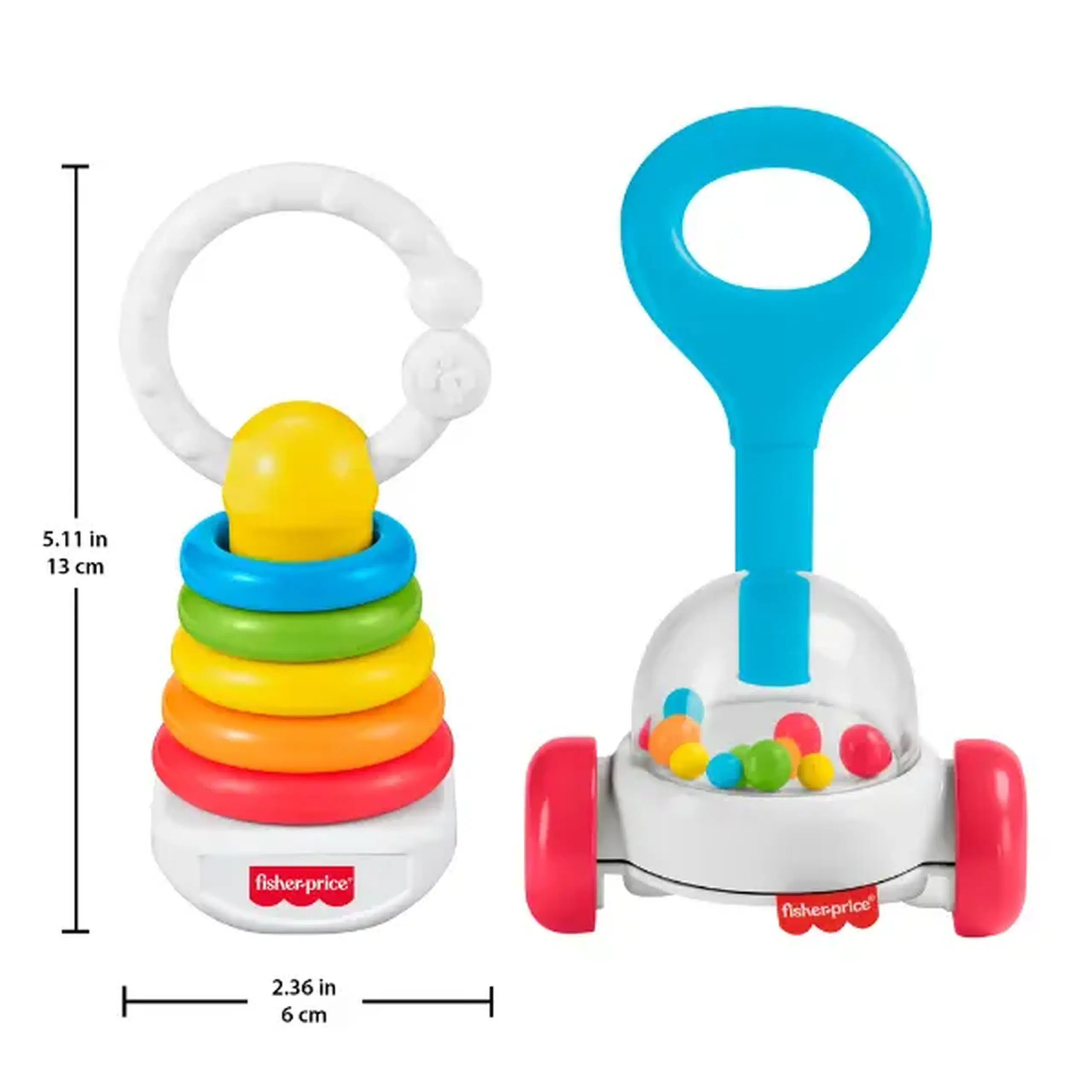 Fisher-Price Set jucării-zornaitoare, 2 buc.
