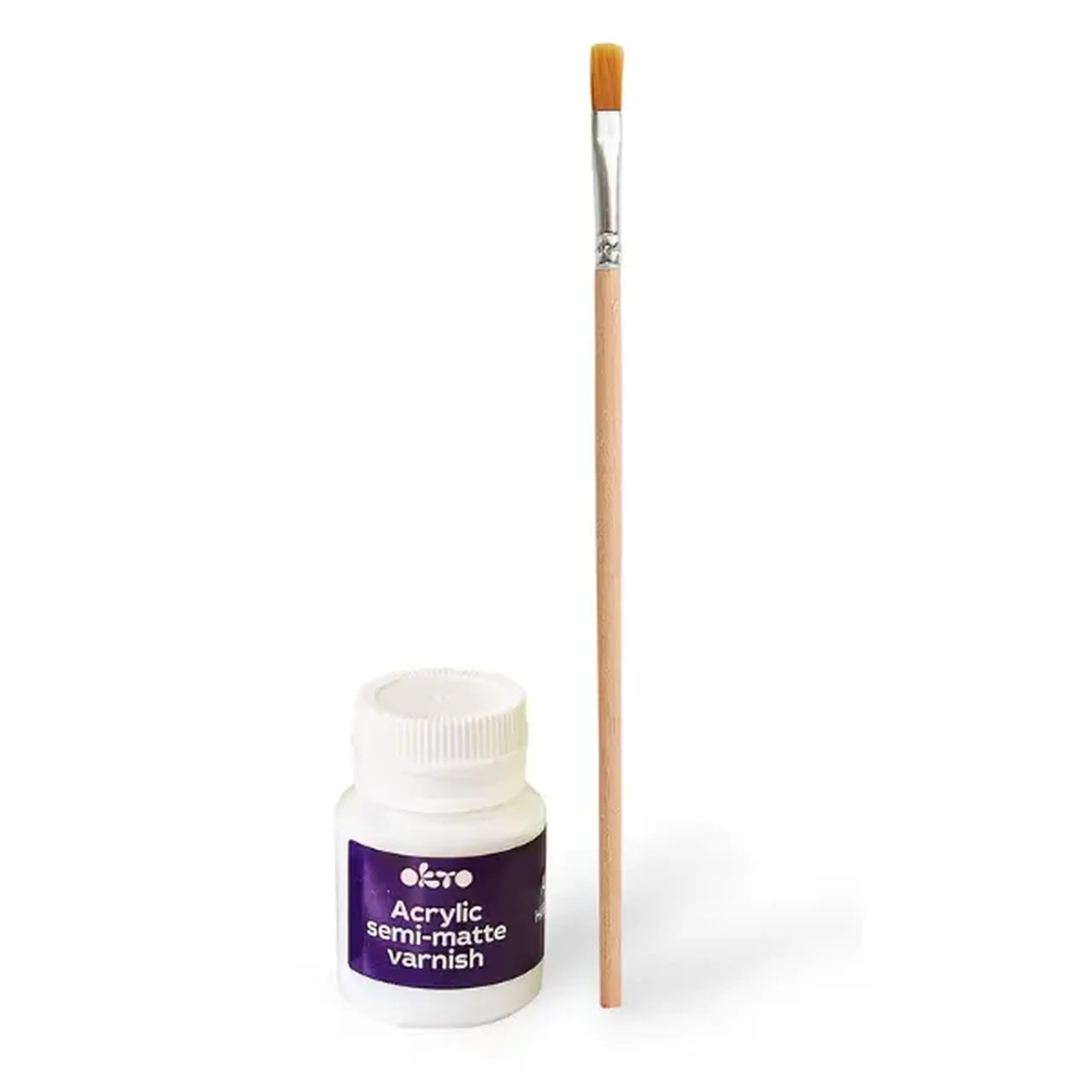Lac acrilic semi-mat + pensulă
