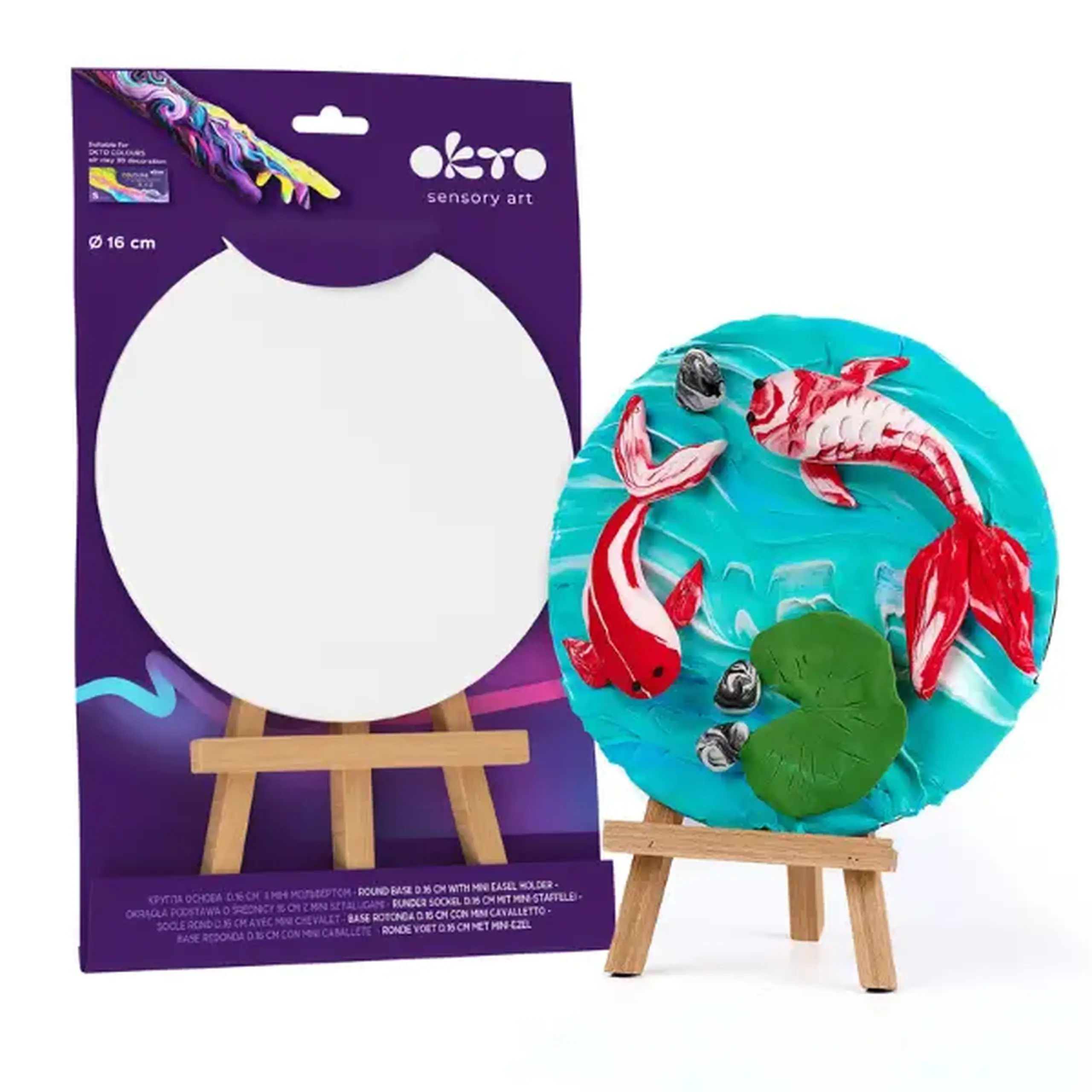 Bază rotundă 16 cm cu mini-șevalet