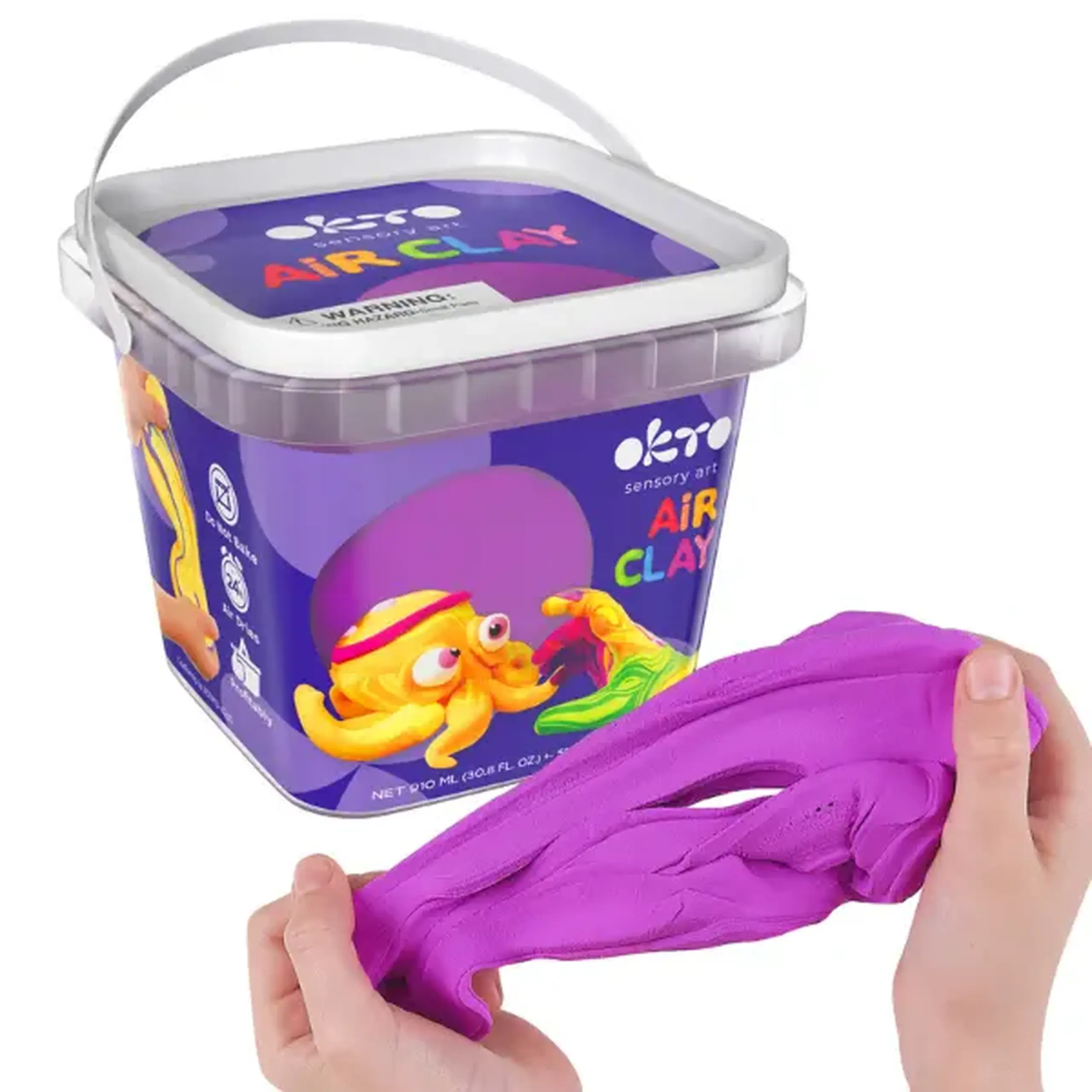 Plastilină aerată Air Clay OKTO, culoare mov, 270 g