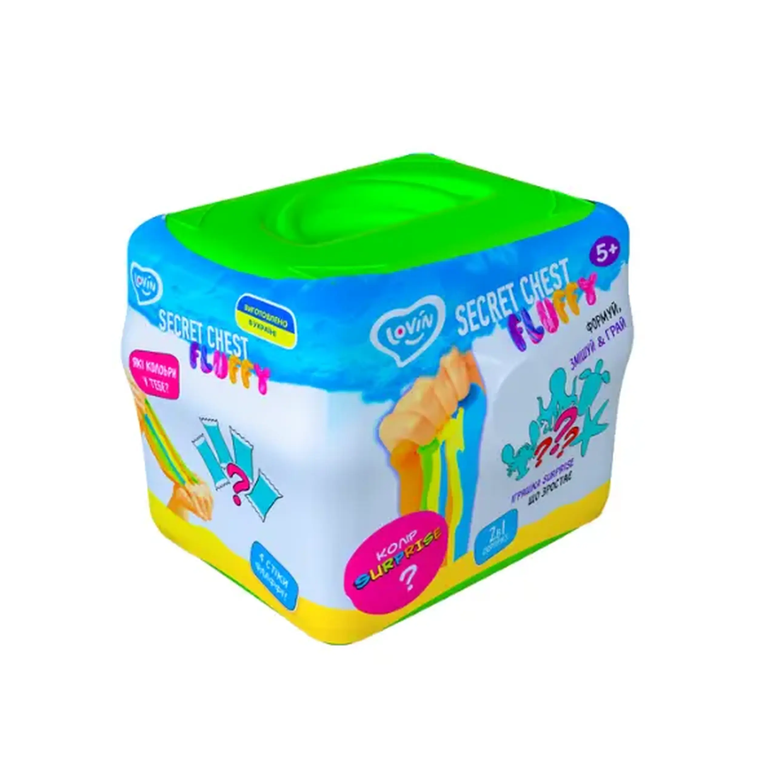 Jucăria antistres "Cutie secret", slime aerat set cu surpriză, în ass.