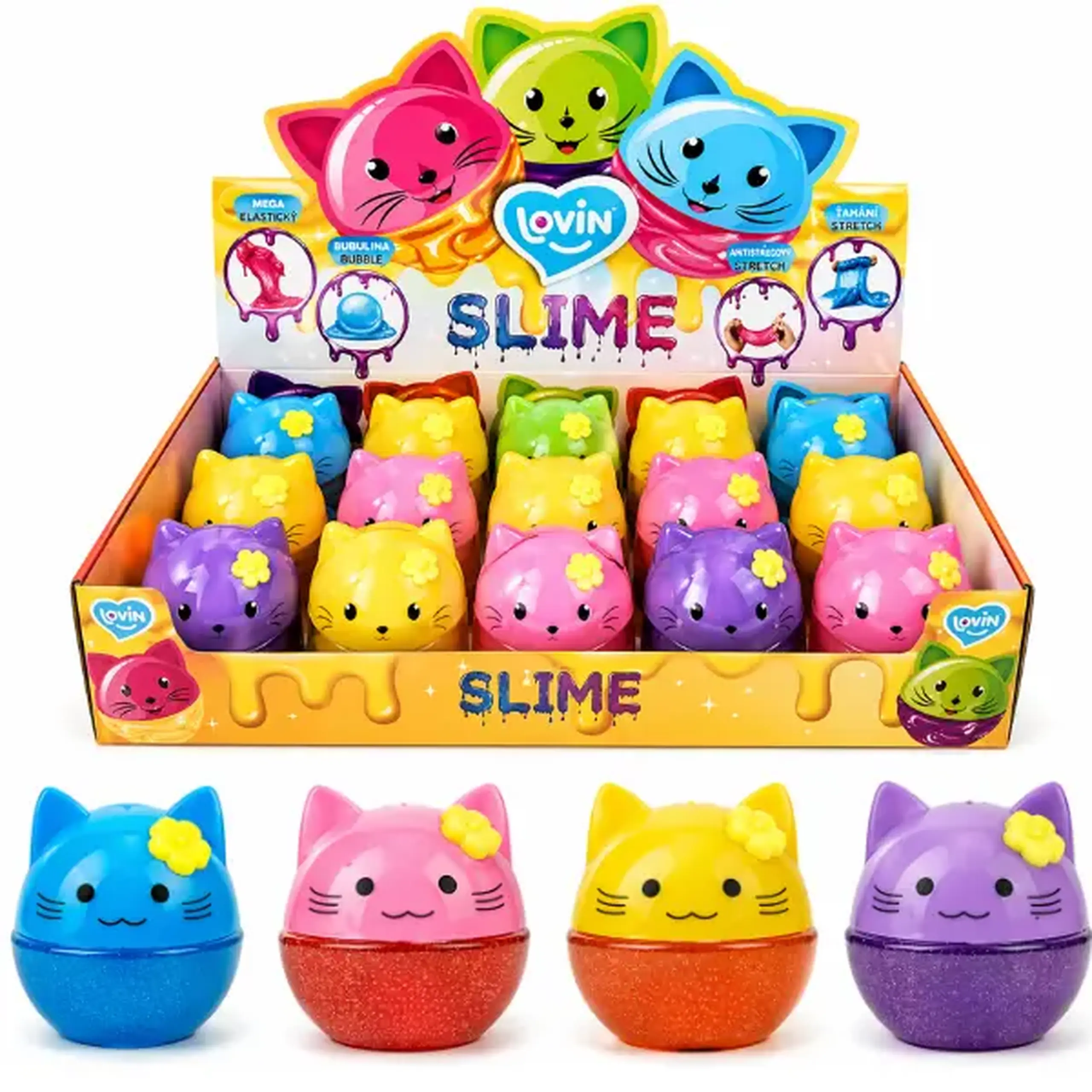Jucărie antistres "Slime: Pisică" în ass.