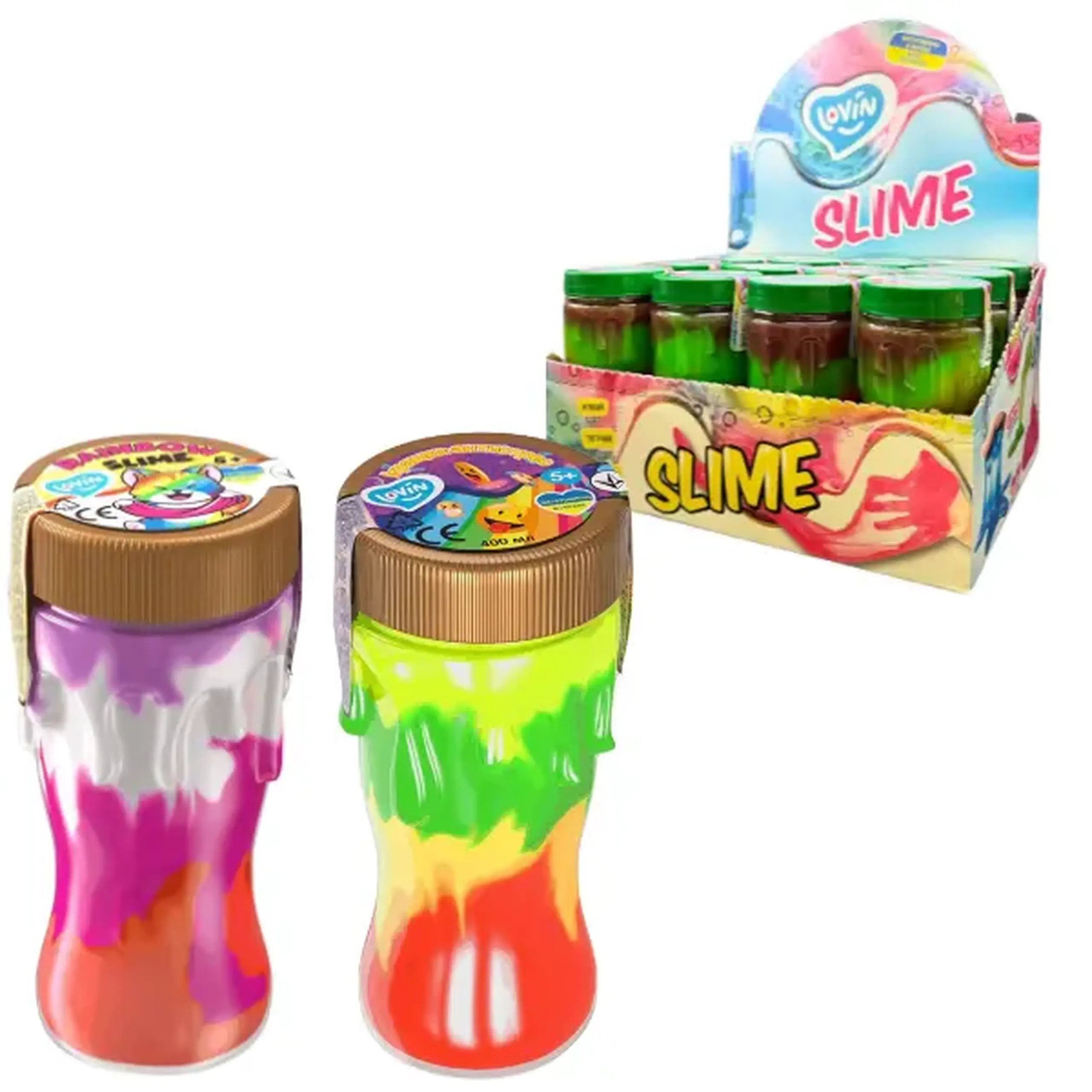 Jucărie antistres "Slime: Curcubeu" 400ml, în ass.