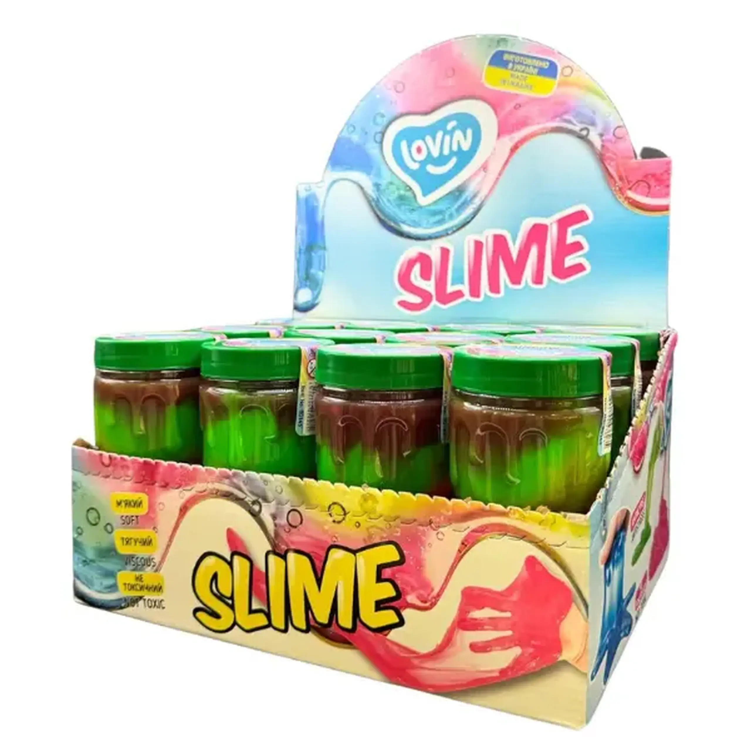 Jucărie antistres "Slime: Curcubeu" 400ml, în ass.