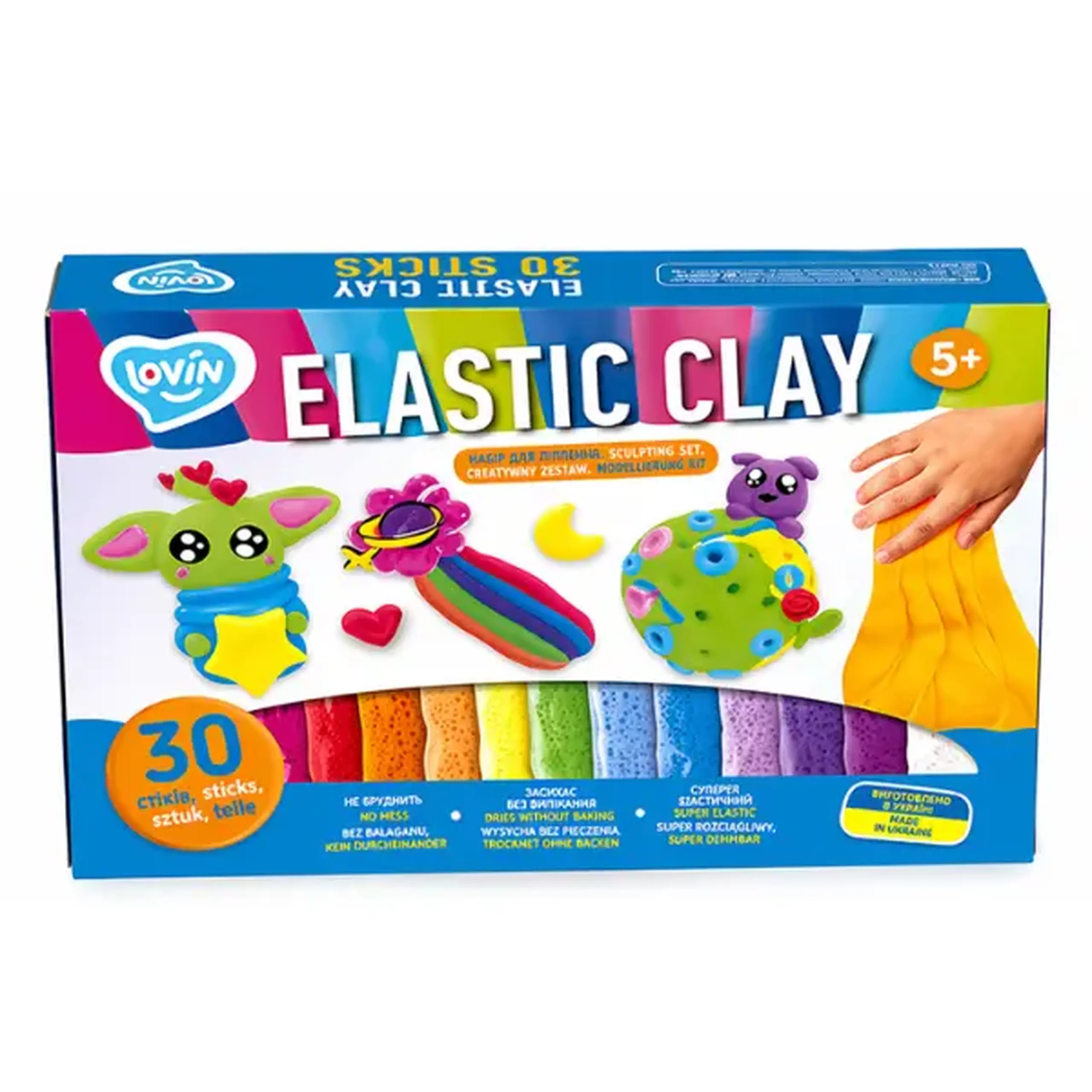 Plastilină aerată Air Clay „Extratereștri”, 30 culori x 6 g.