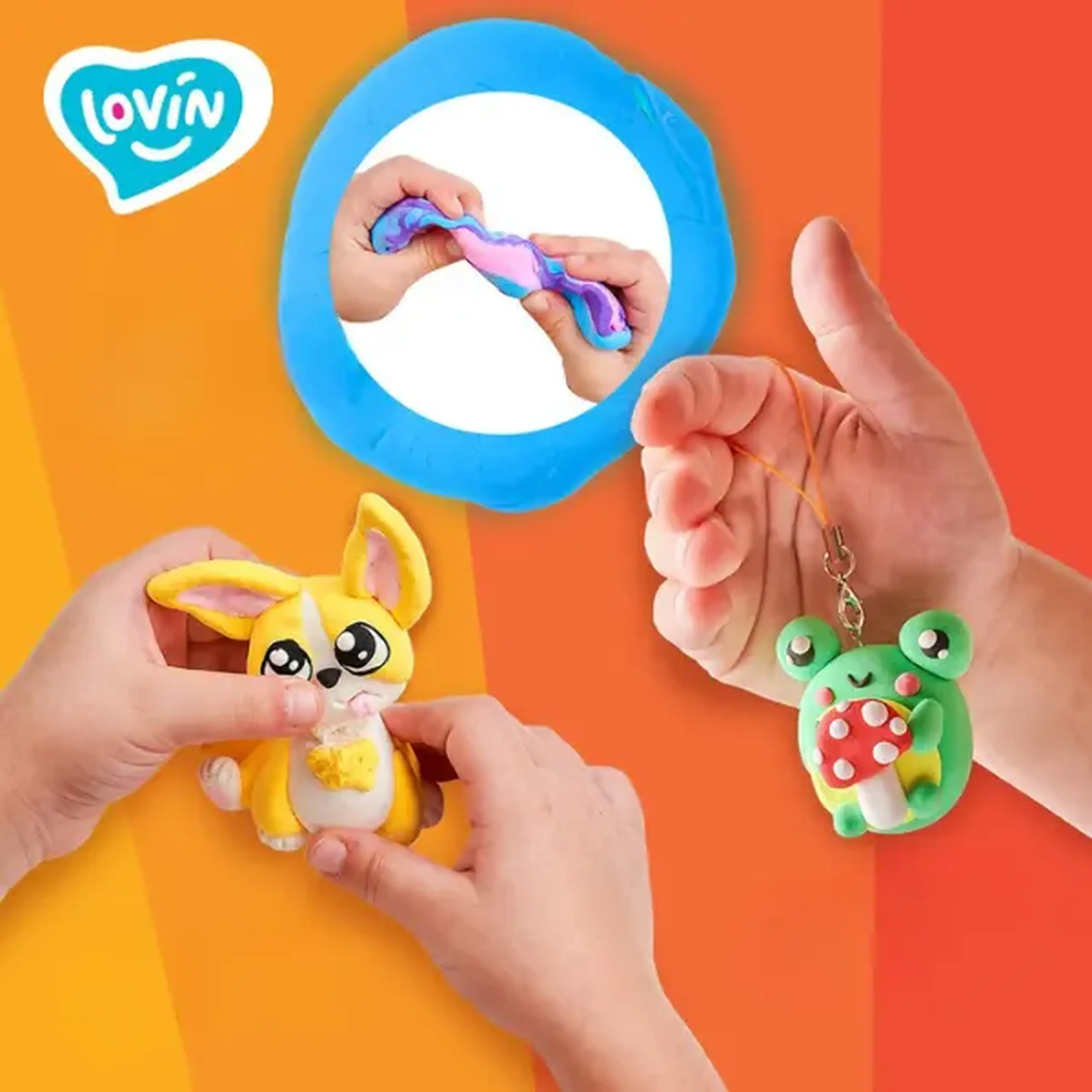 Plastilină aerată Air Clay „Dino”, 24 culori х 6 g.