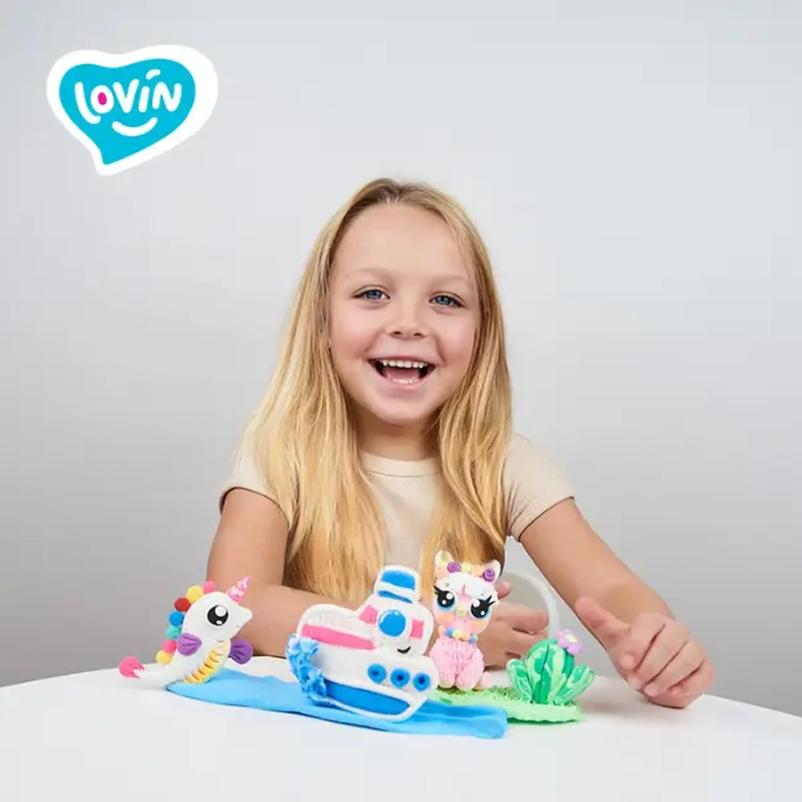 Set de plastilină ușoară Air clay, 9 culori х 6 g, 2 modele