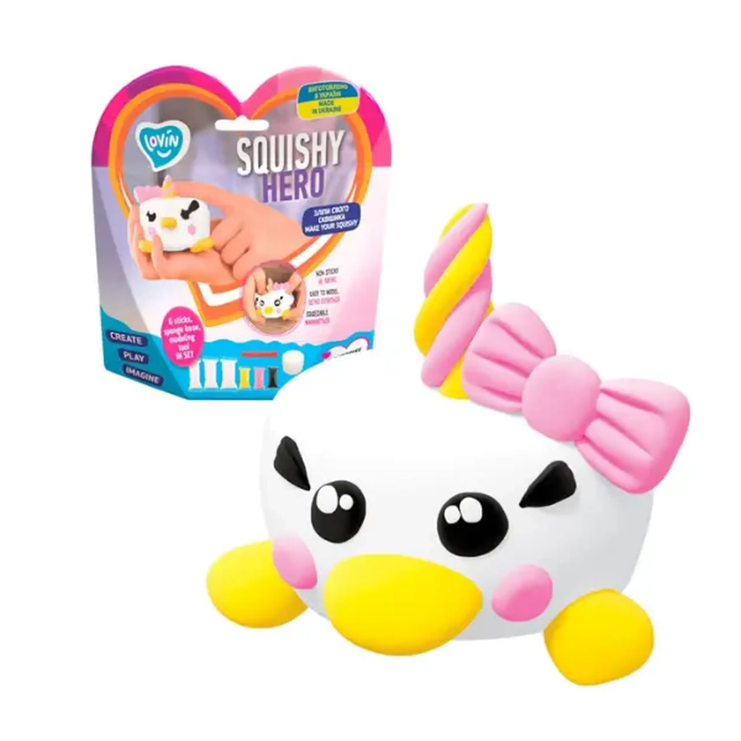 Set de plastilină aerată Air Clay „Squishy: Unicorn”, 6 buc. a câte 5 g.