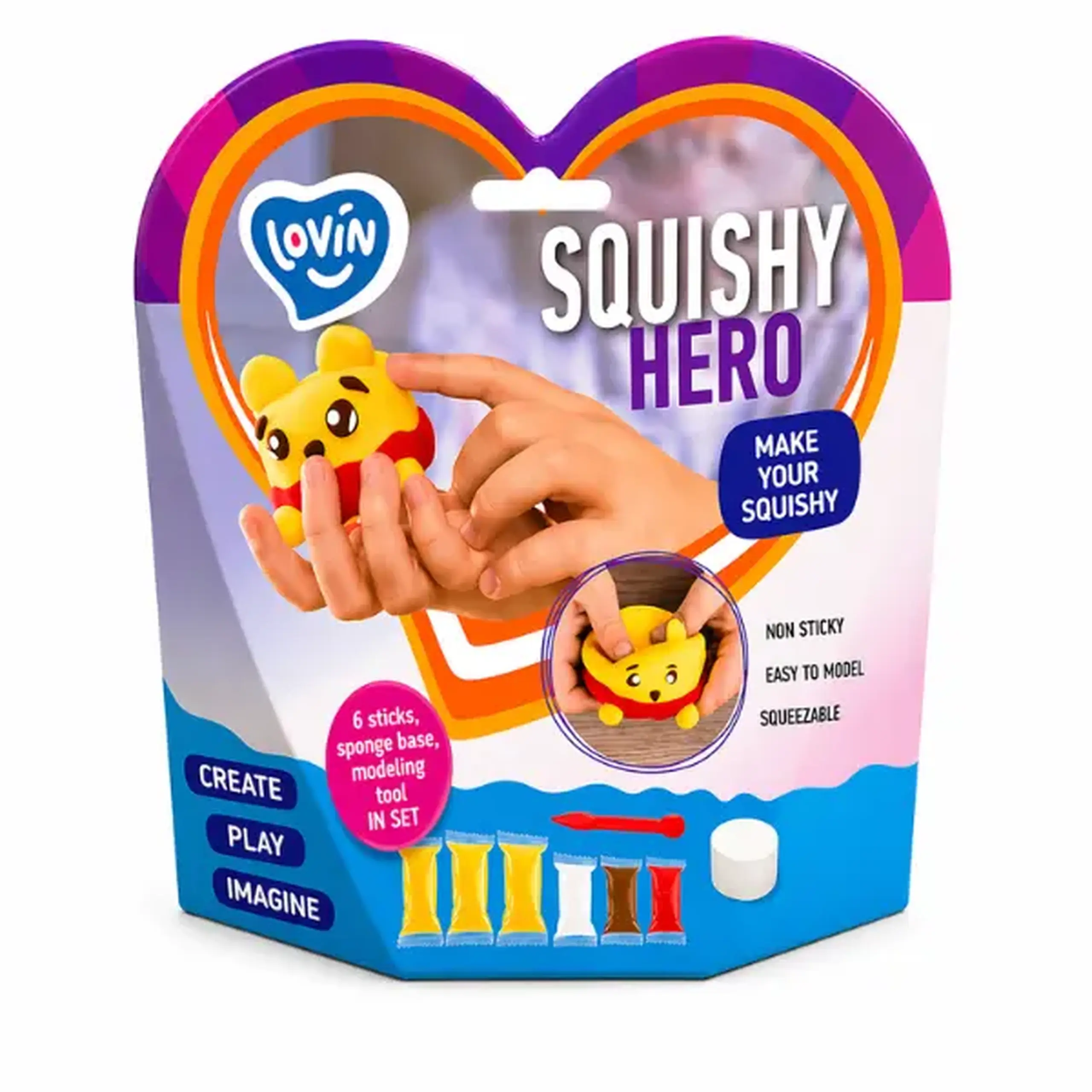 Set de plastilină aerată Air Clay „Squishy: Winnie the Pooh”, 6 buc. a câte 5 g.