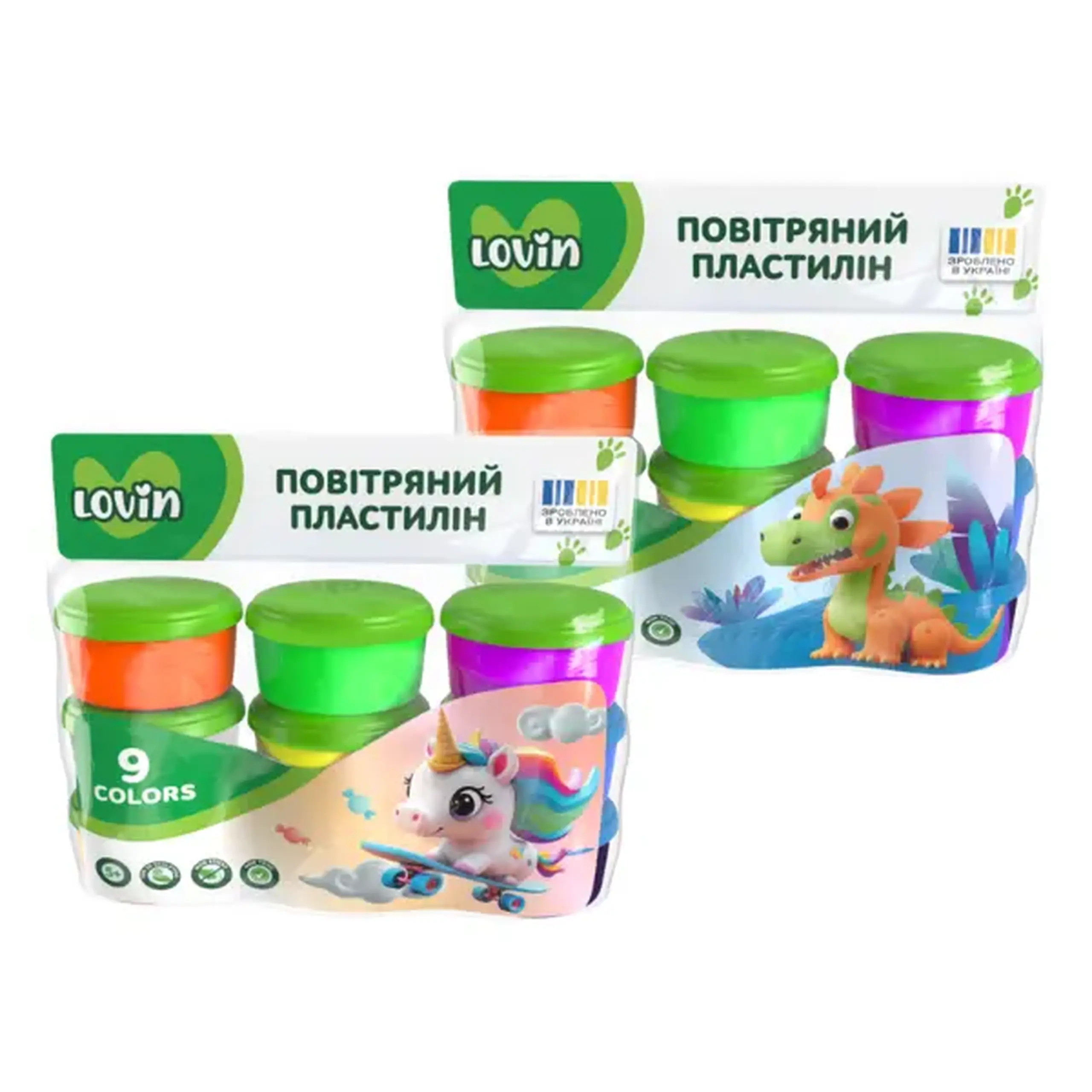Plastilină aerată Air Clay în cutiuțe,, 9 culori x 24 g, 2 modele
