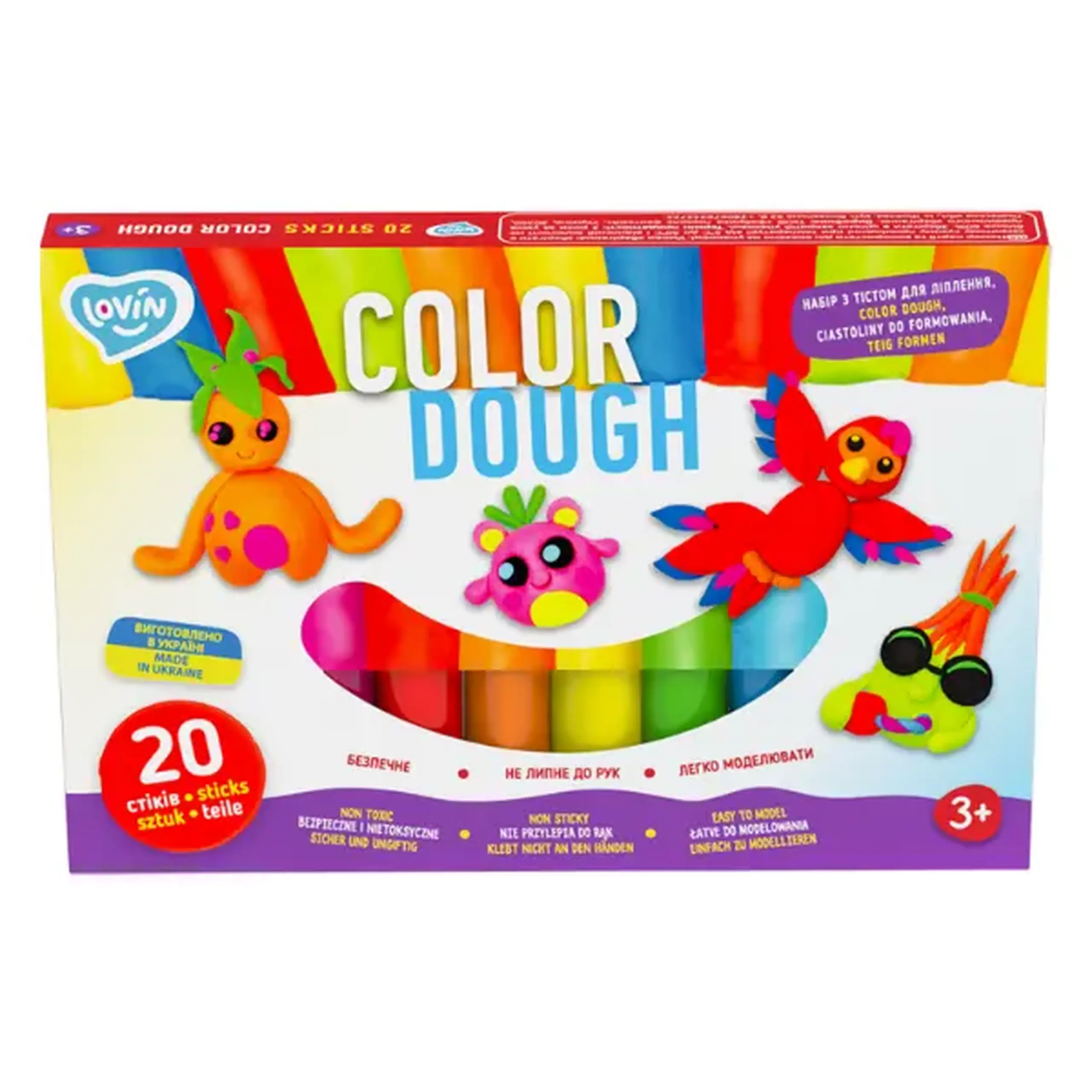 Aluat pentru modelare Play Dough, 20 culori x 15 g.
