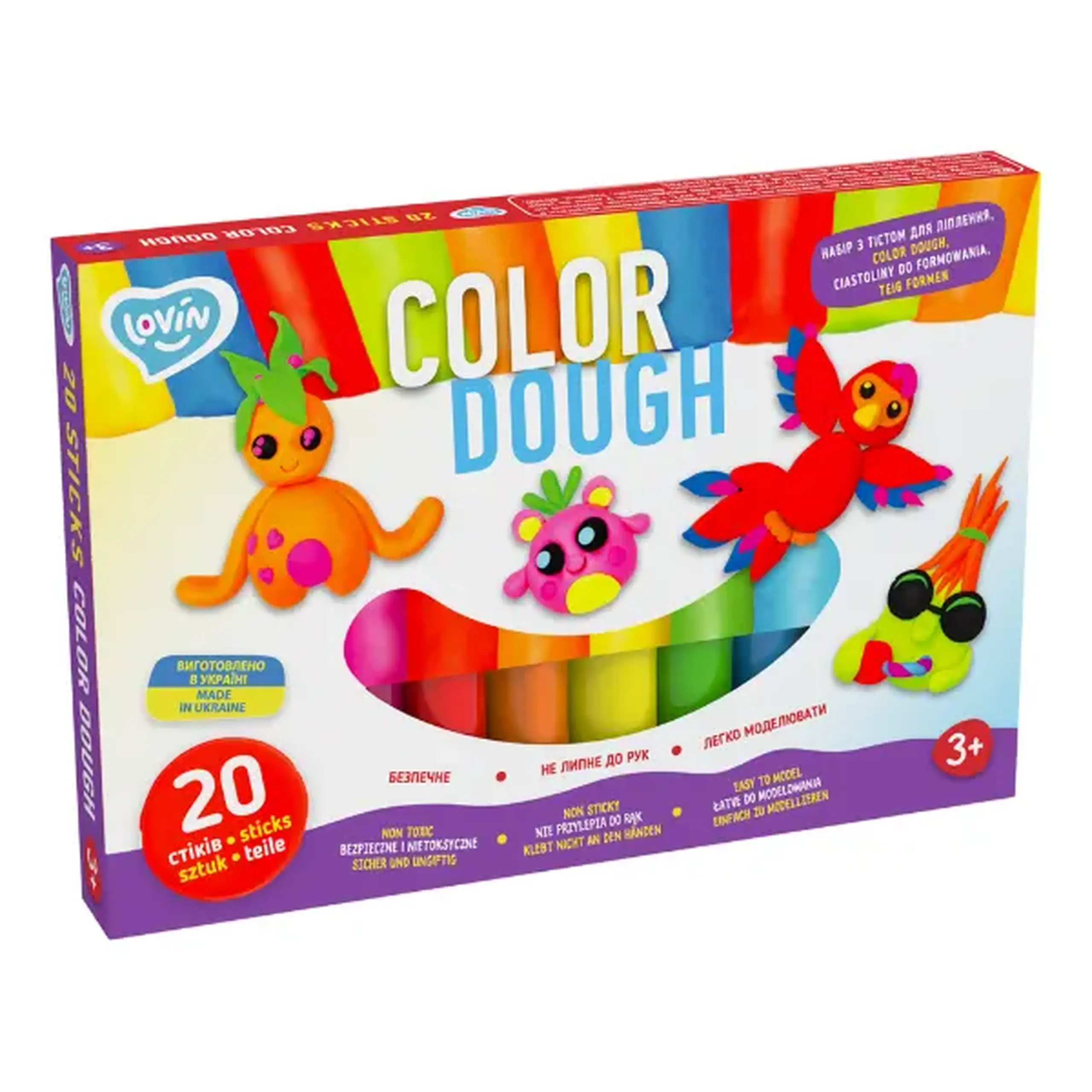 Aluat pentru modelare Play Dough, 20 culori x 15 g.