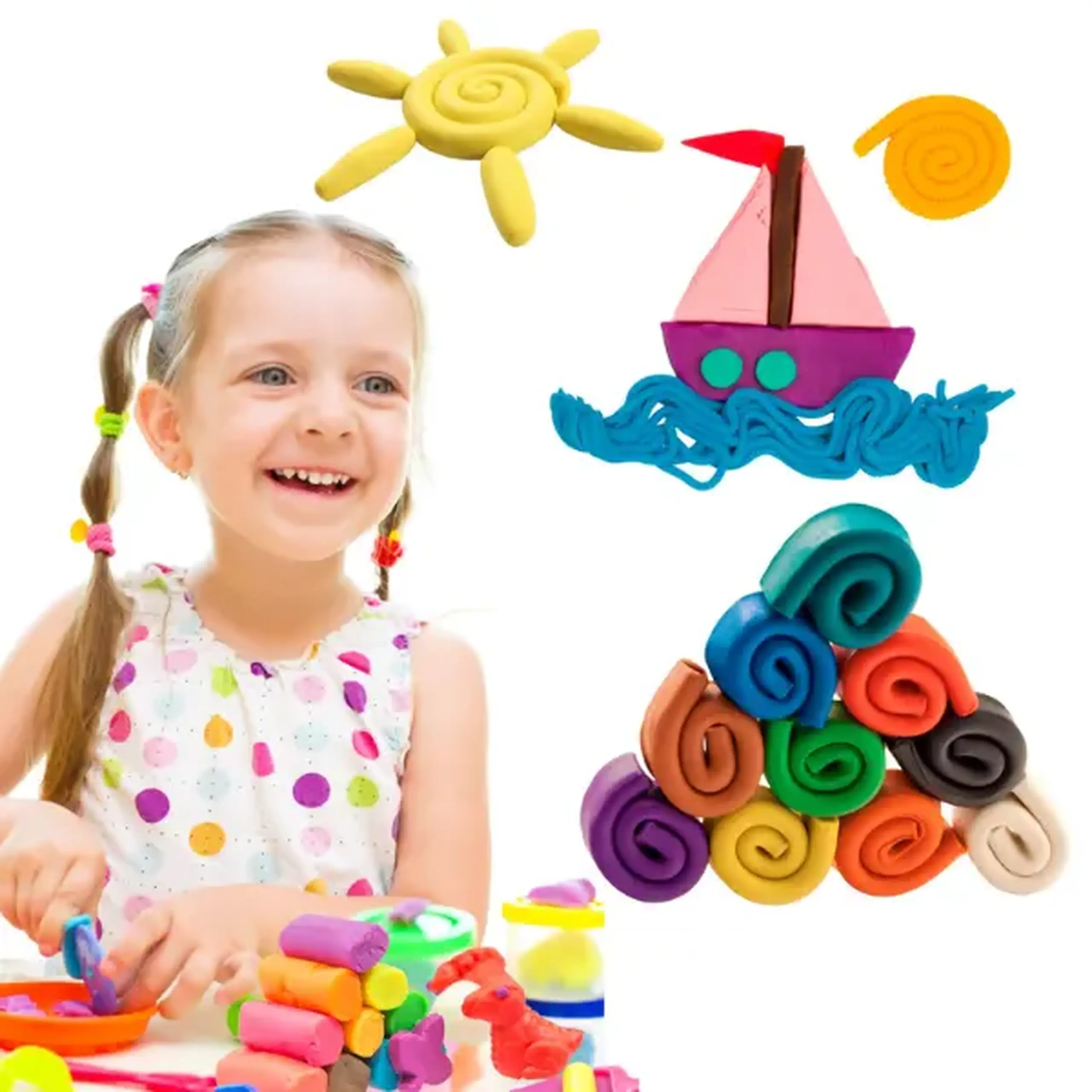 Set de aluat pentru modelare Play Dough, 16 culori x 15 g.