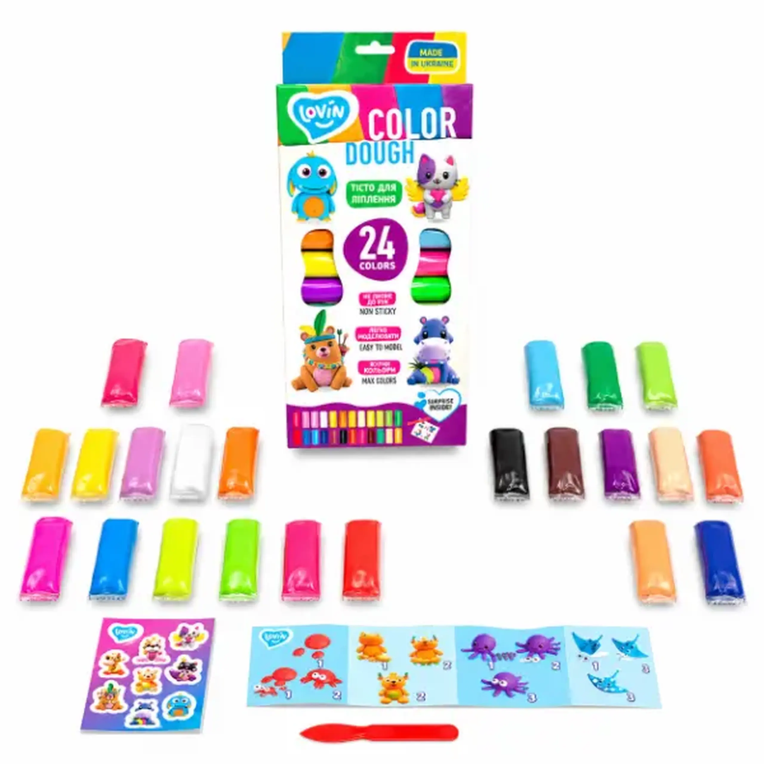 Aluat pentru modelare Play Dough, 24 culori x 15 g.