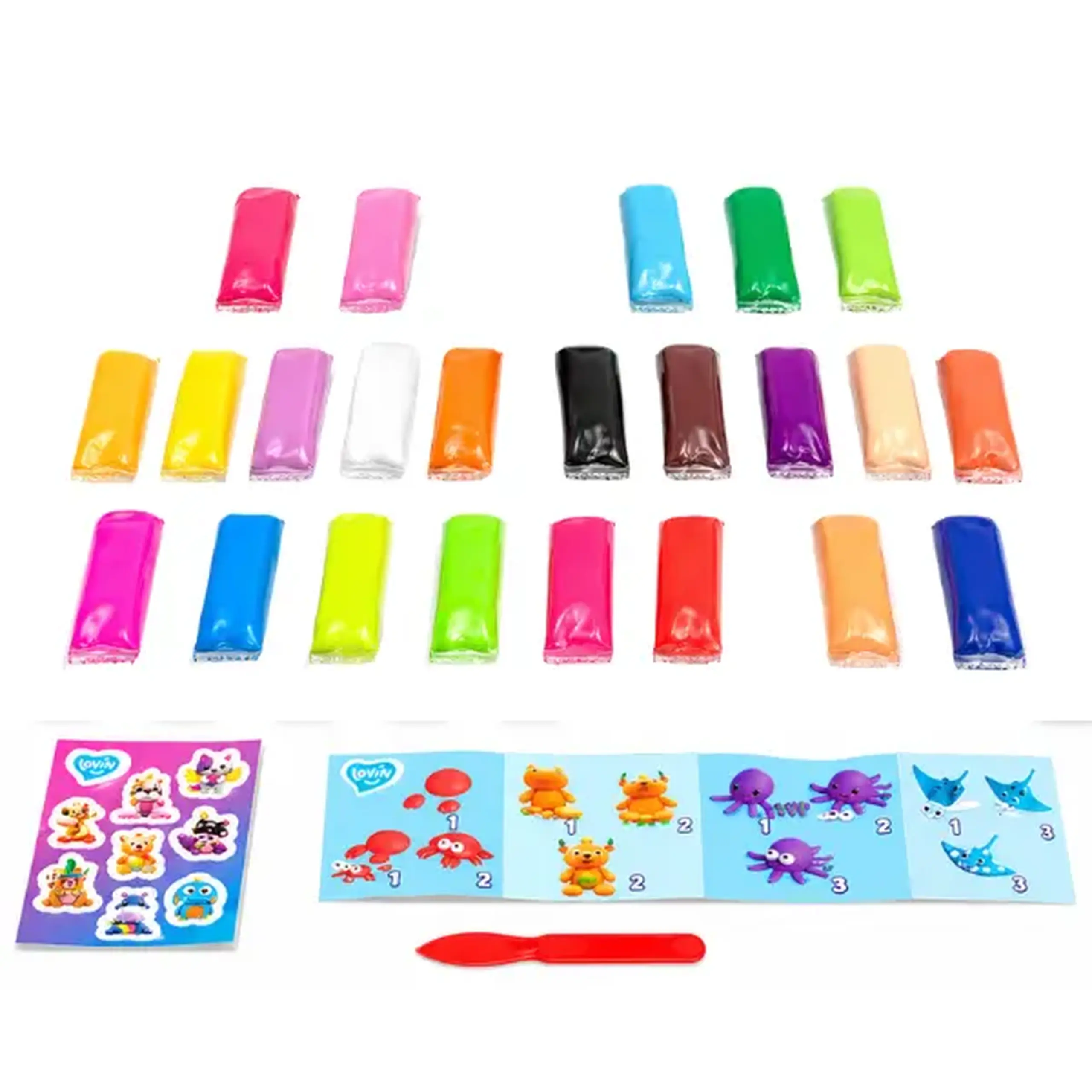 Aluat pentru modelare Play Dough, 24 culori x 15 g.