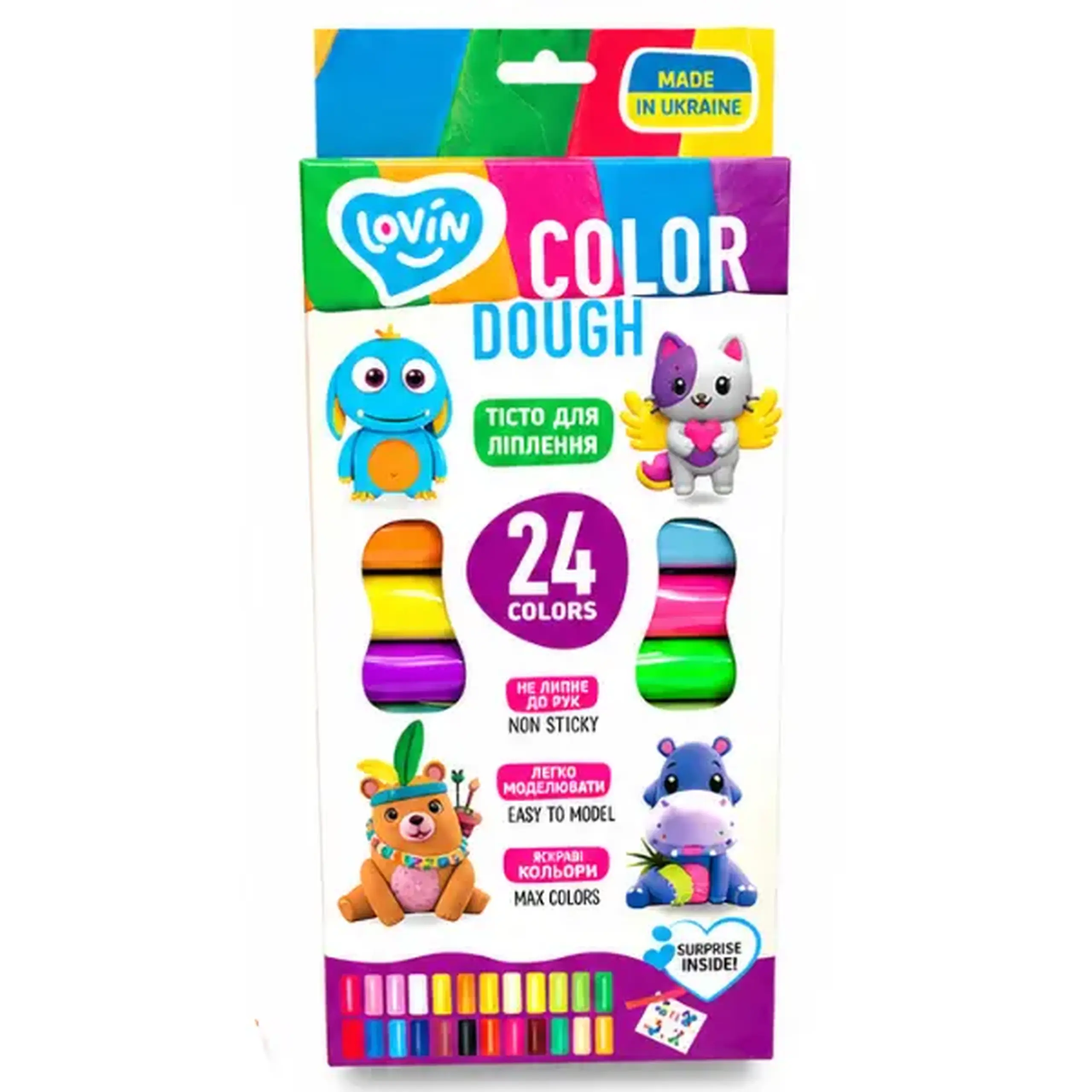 Aluat pentru modelare Play Dough, 24 culori x 15 g.
