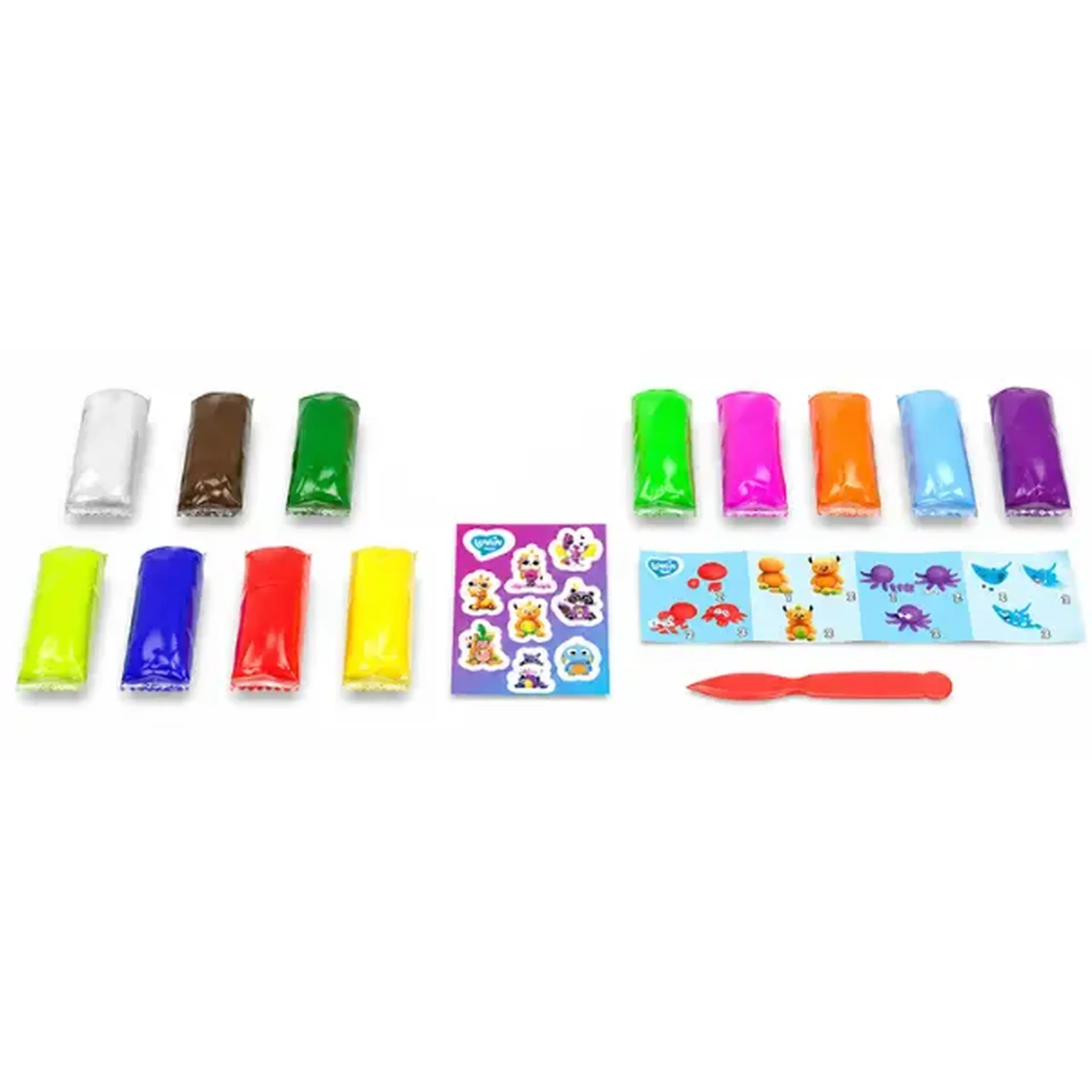 Set de aluat pentru modelare Play dough, 12 culori x 15 g.