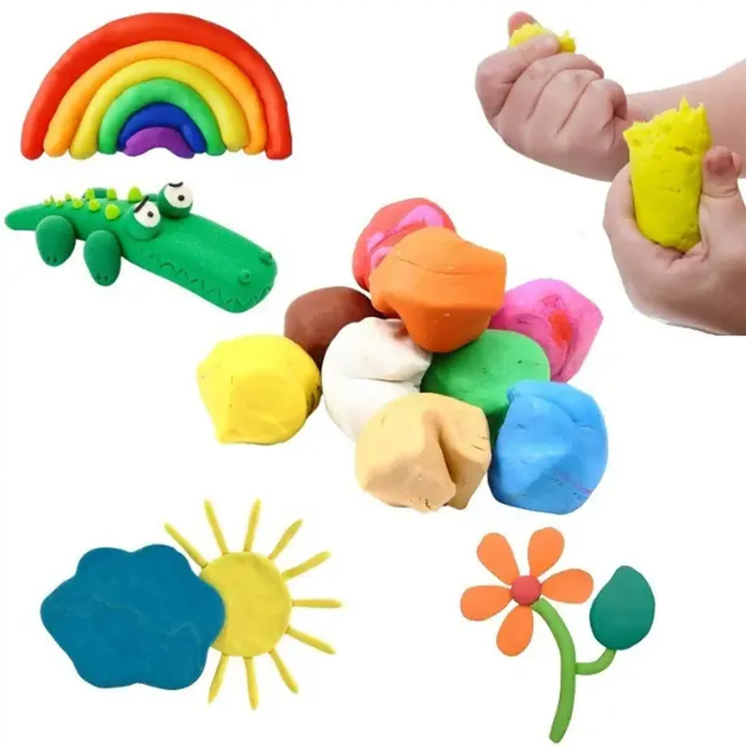 Set de aluat pentru modelare Play dough, 12 culori x 15 g.