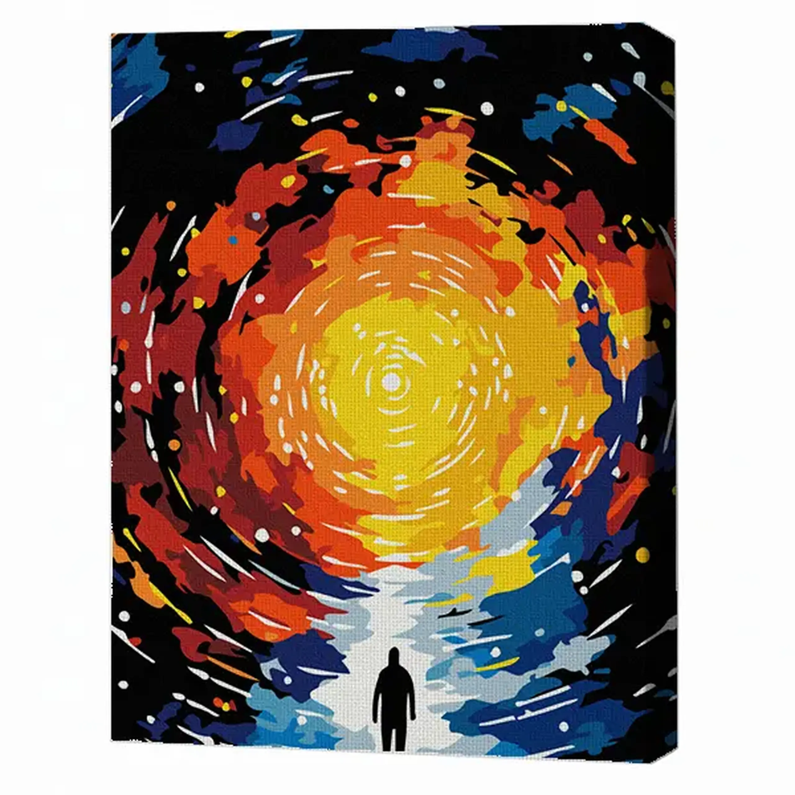 Pictură pe numere 30*40 сm (pânză neagră/fără cutie) – Centrul universului