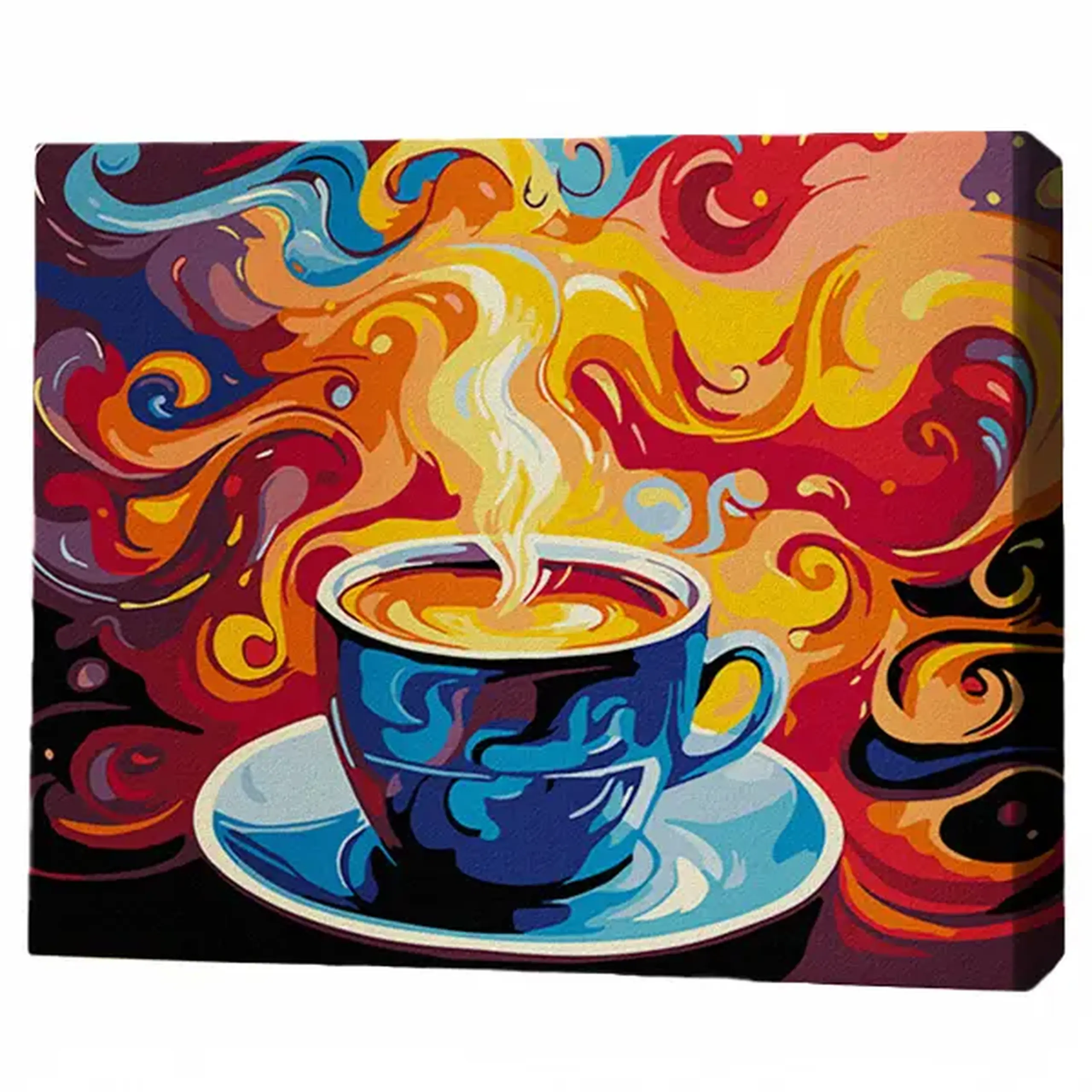 Pictură pe numere 30*40 сm (pânză neagră/fără cutie) – Aroma dimineții