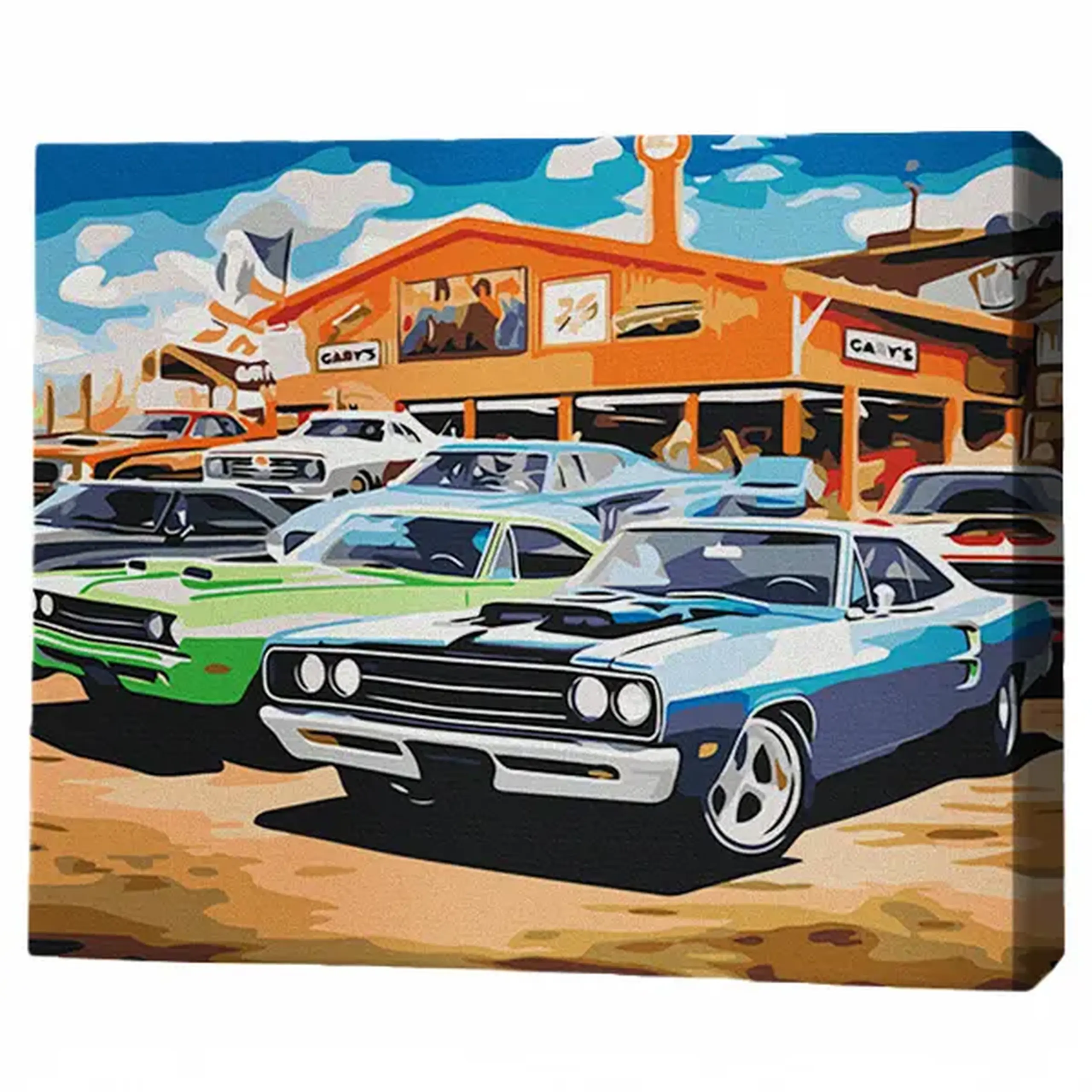 Pictură pe numere 40х50 cm (fără cutie) – Mașini retro