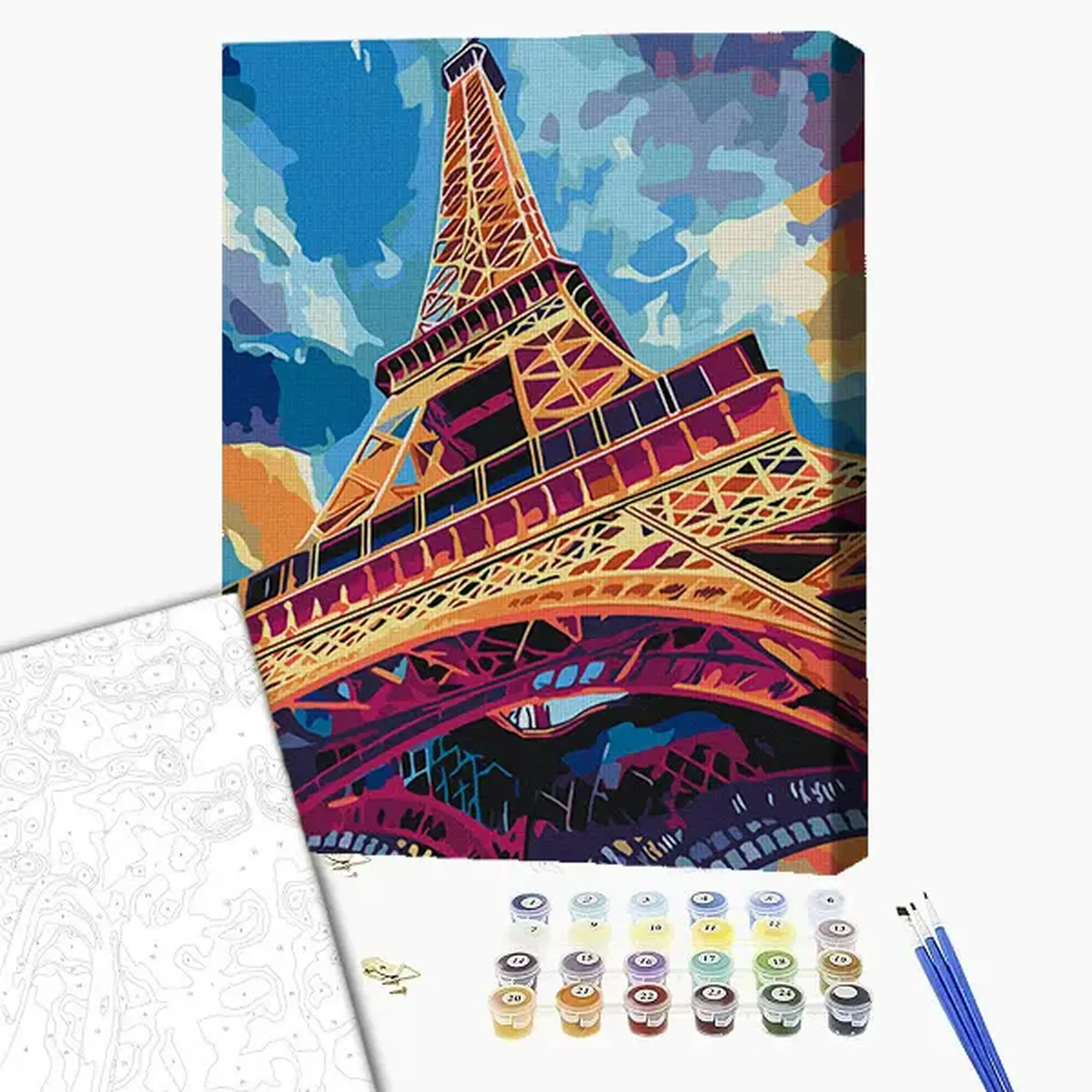 Pictură pe numere 40*50 cm (fără cutie) - Turnul Eiffel