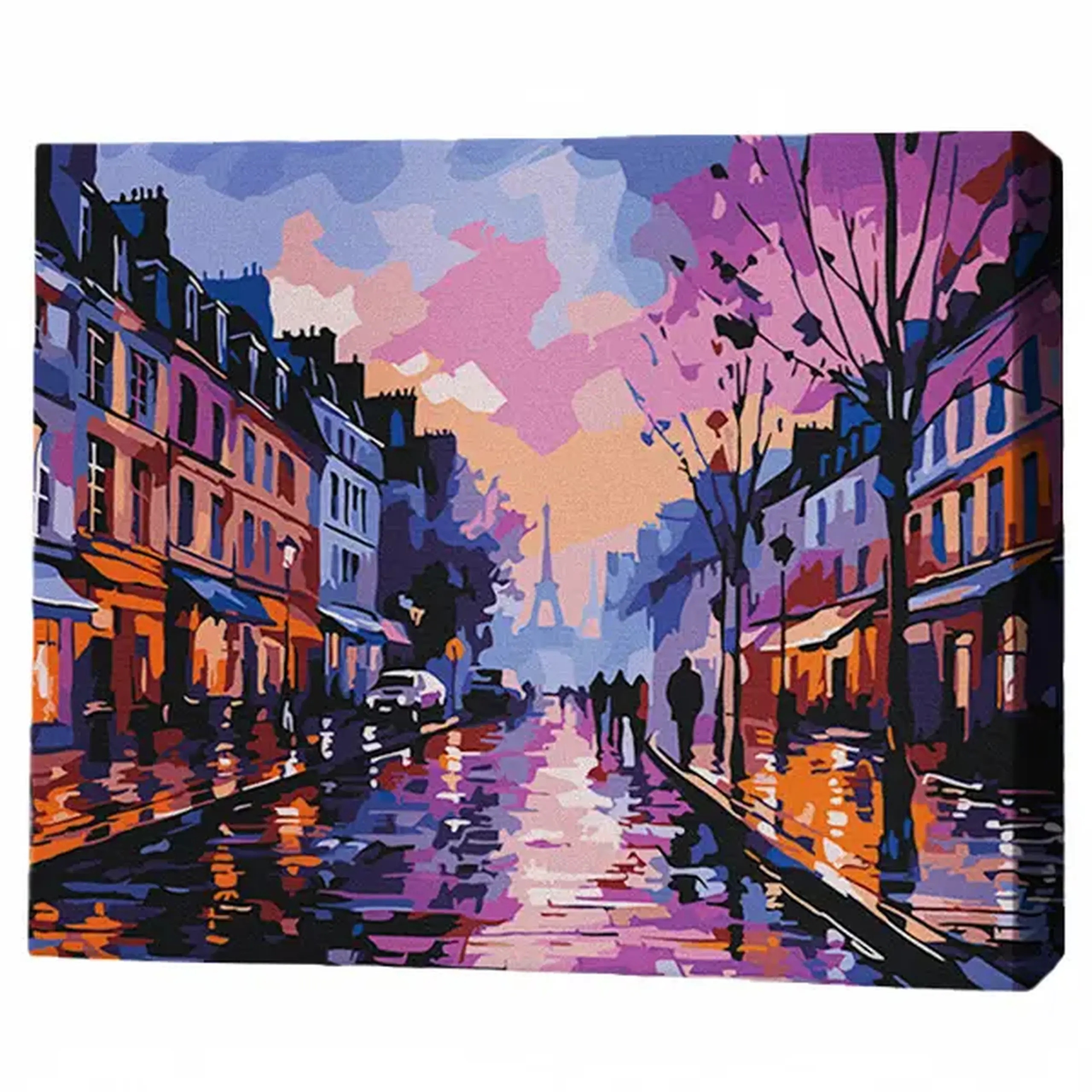 Pictură pe numere 40х50 cm (fără cutie) – Luminile Parisului de seară