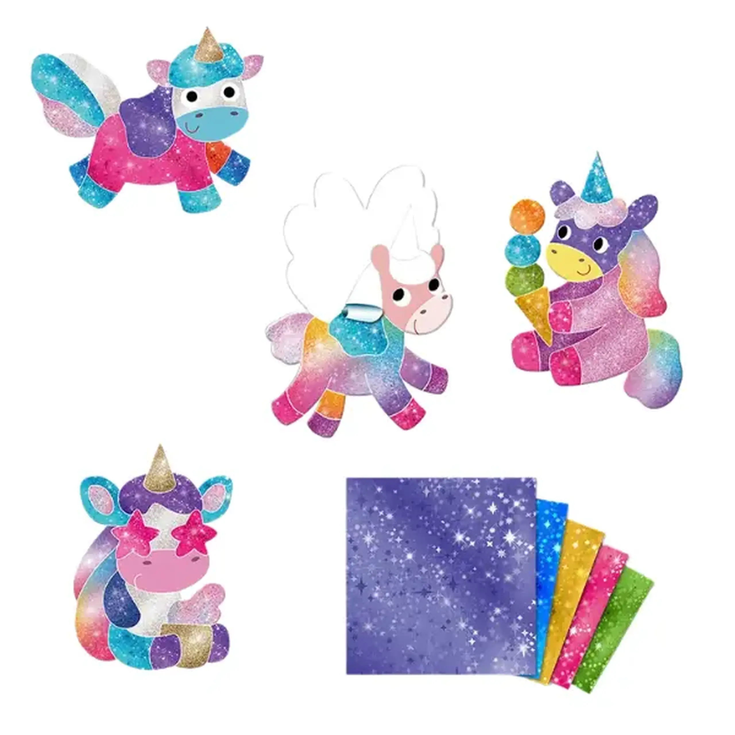 Set magnetic creativ cu folie „Unicorni”