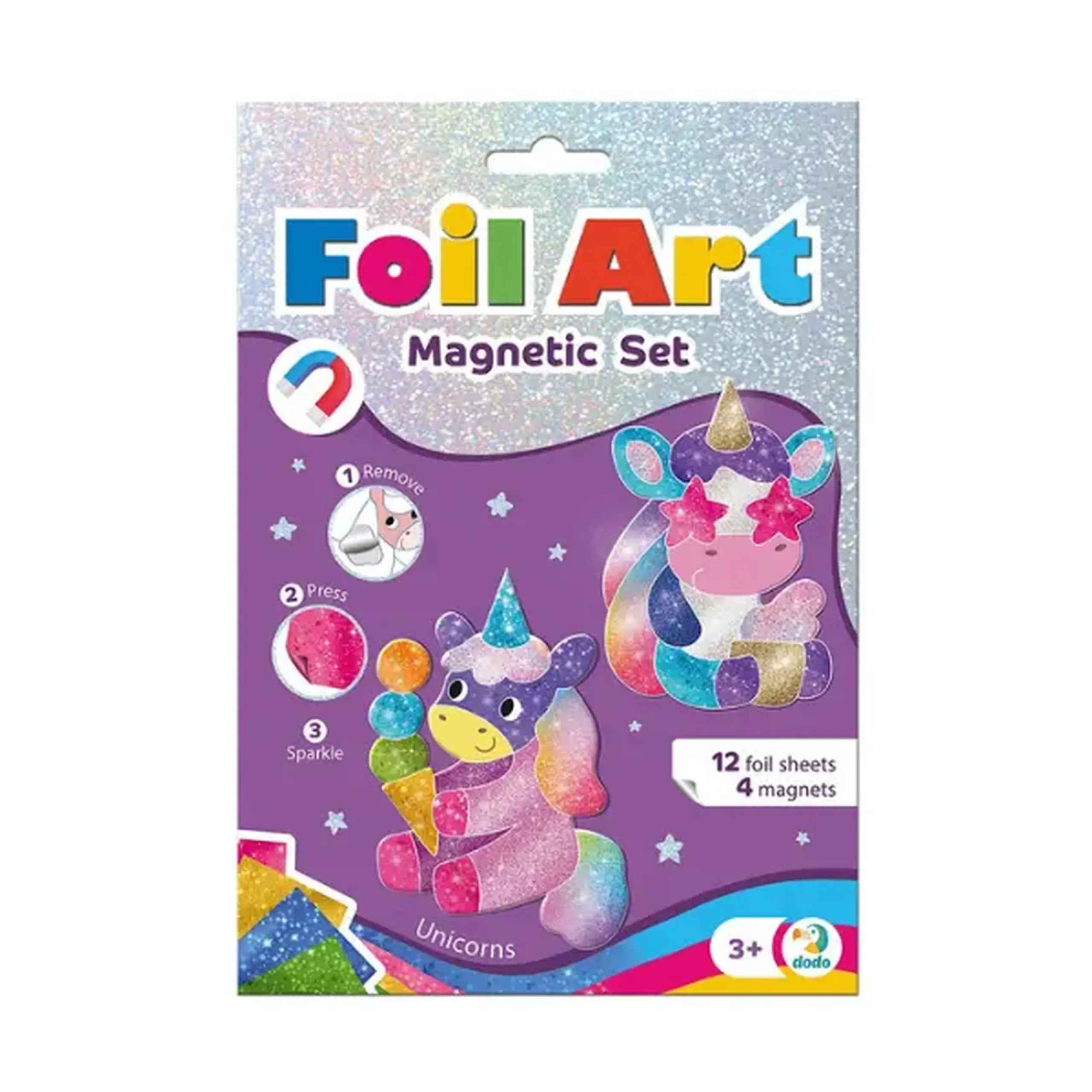 Set magnetic creativ cu folie „Unicorni”