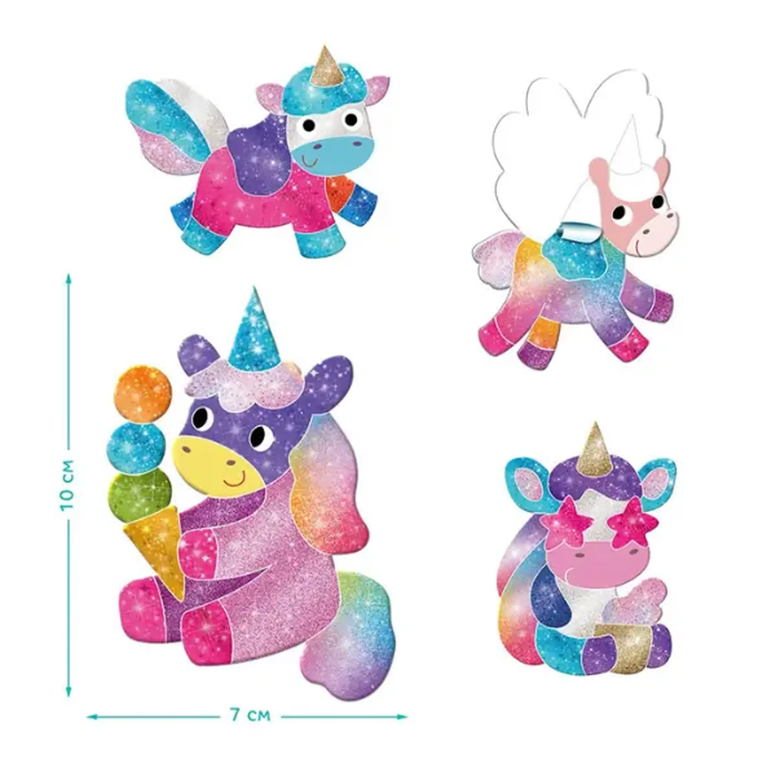Set magnetic creativ cu folie „Unicorni”