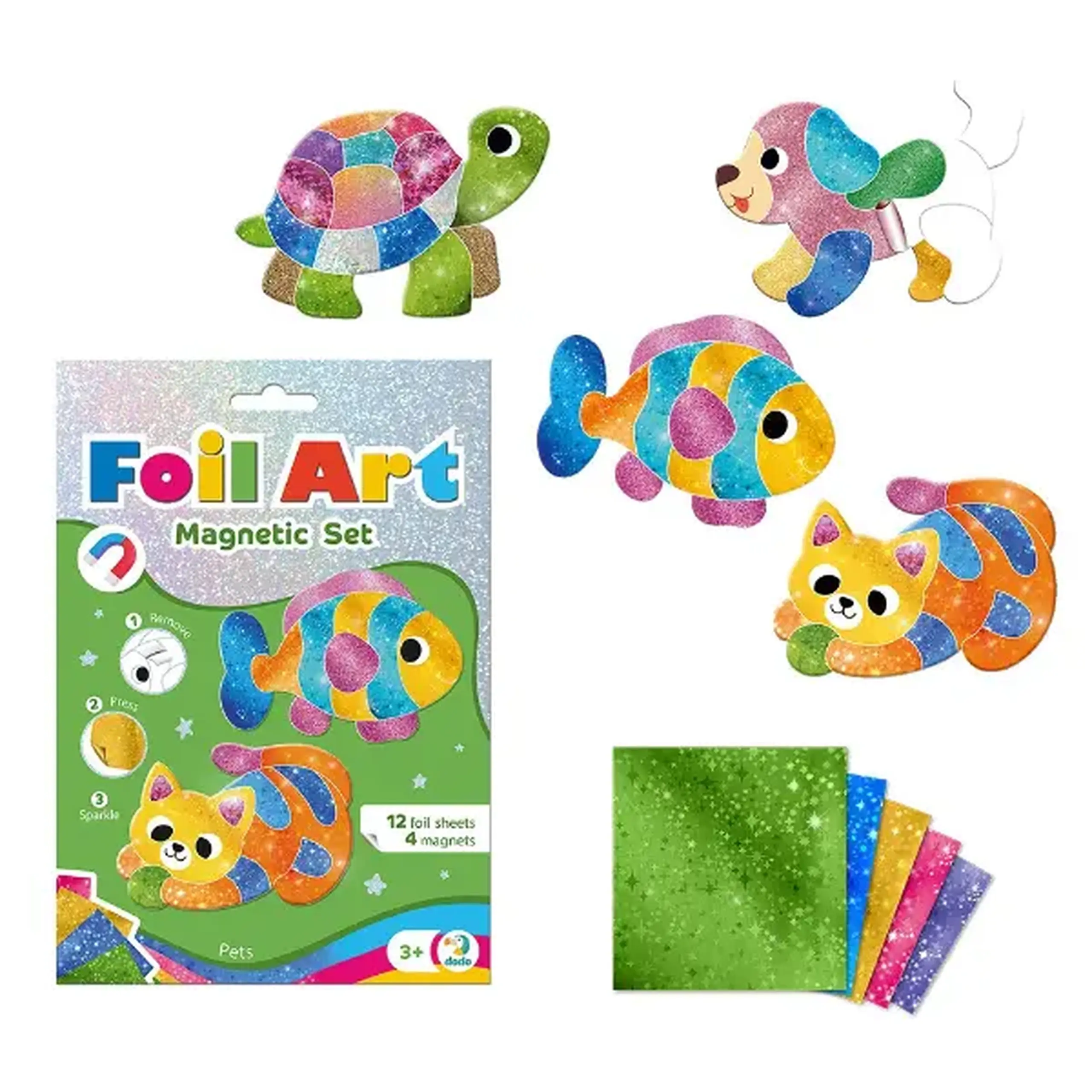 Set magnetic creativ cu folie "Animale de companie"