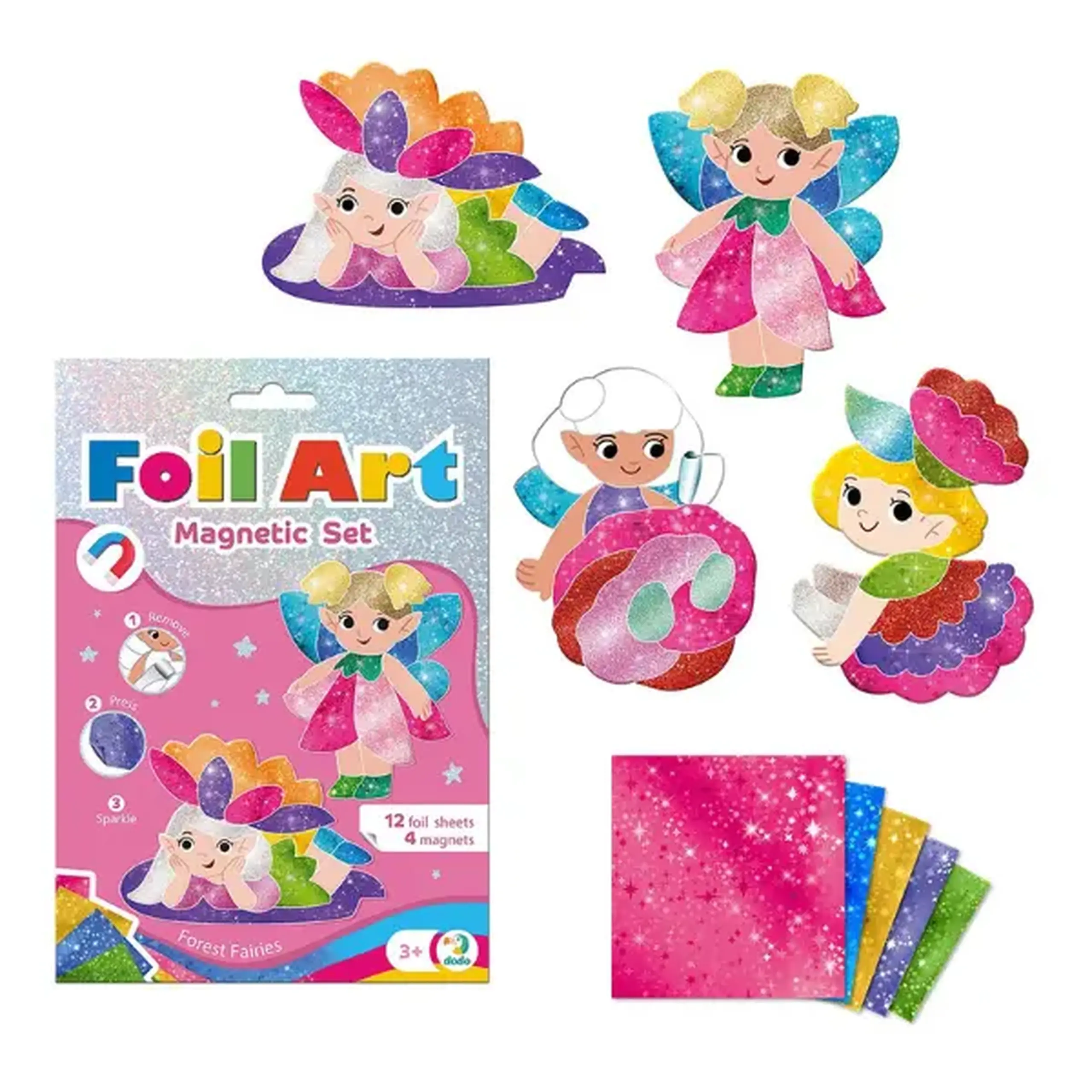 Set magnetic creativ cu folie „Zânele pădurii”