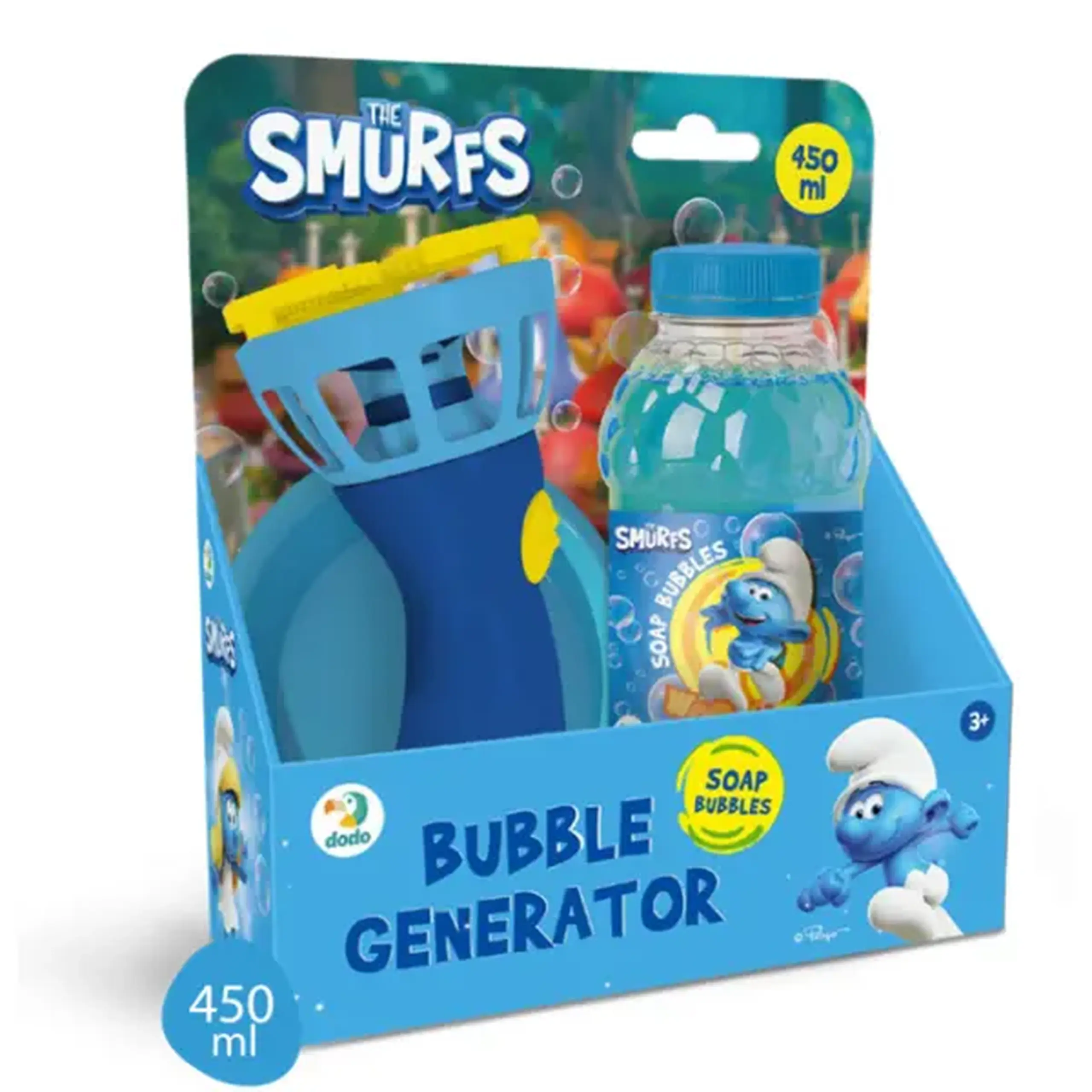Mașină automată pentru baloane de săpun „Ștrumfii” 450 ml