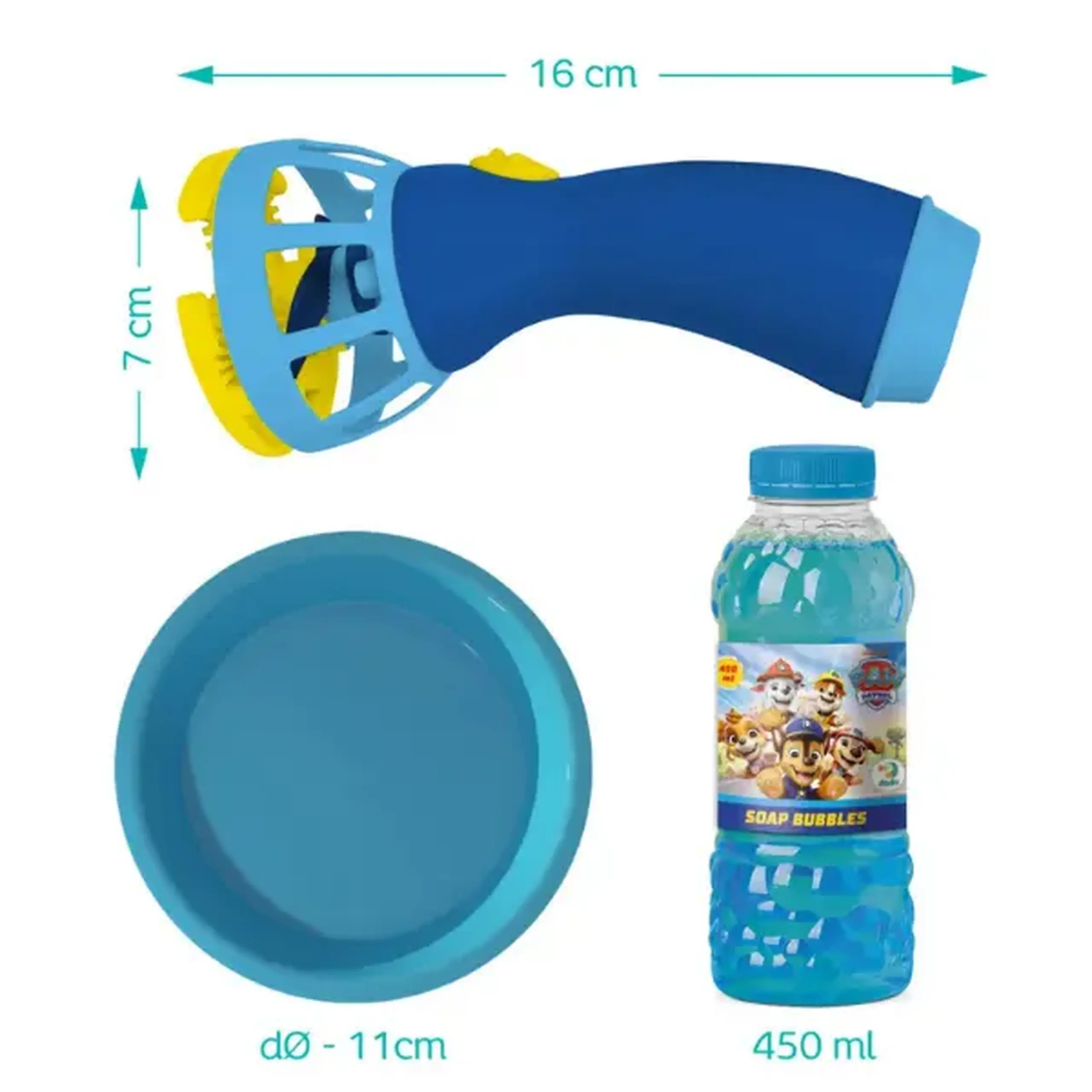 Mașină pentru baloane de săpun „Patrula Cățelușilor”, 450 ml