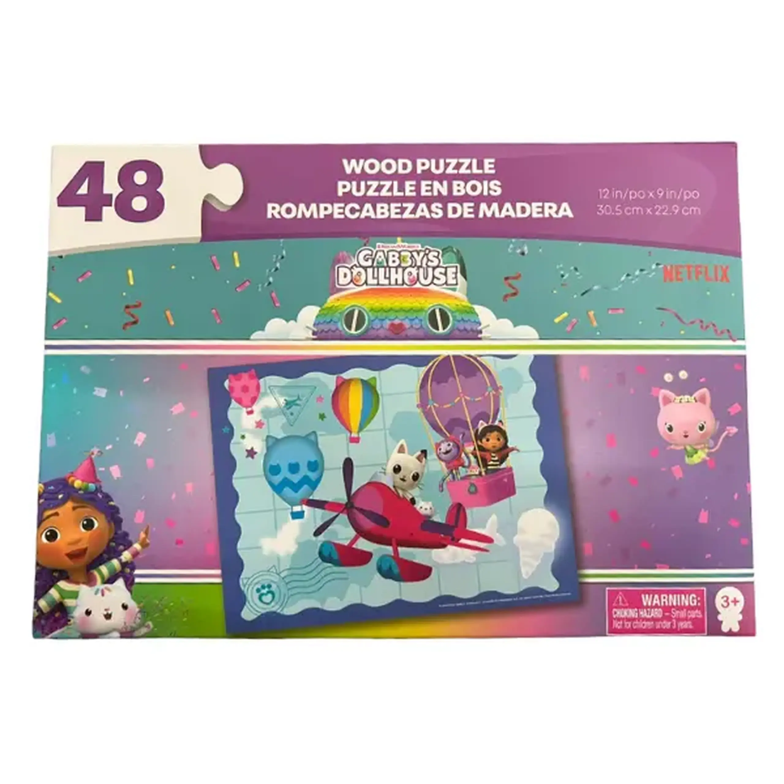 Puzzle Gabby’s Dollhouse „Aventura în aer”, 48 piese