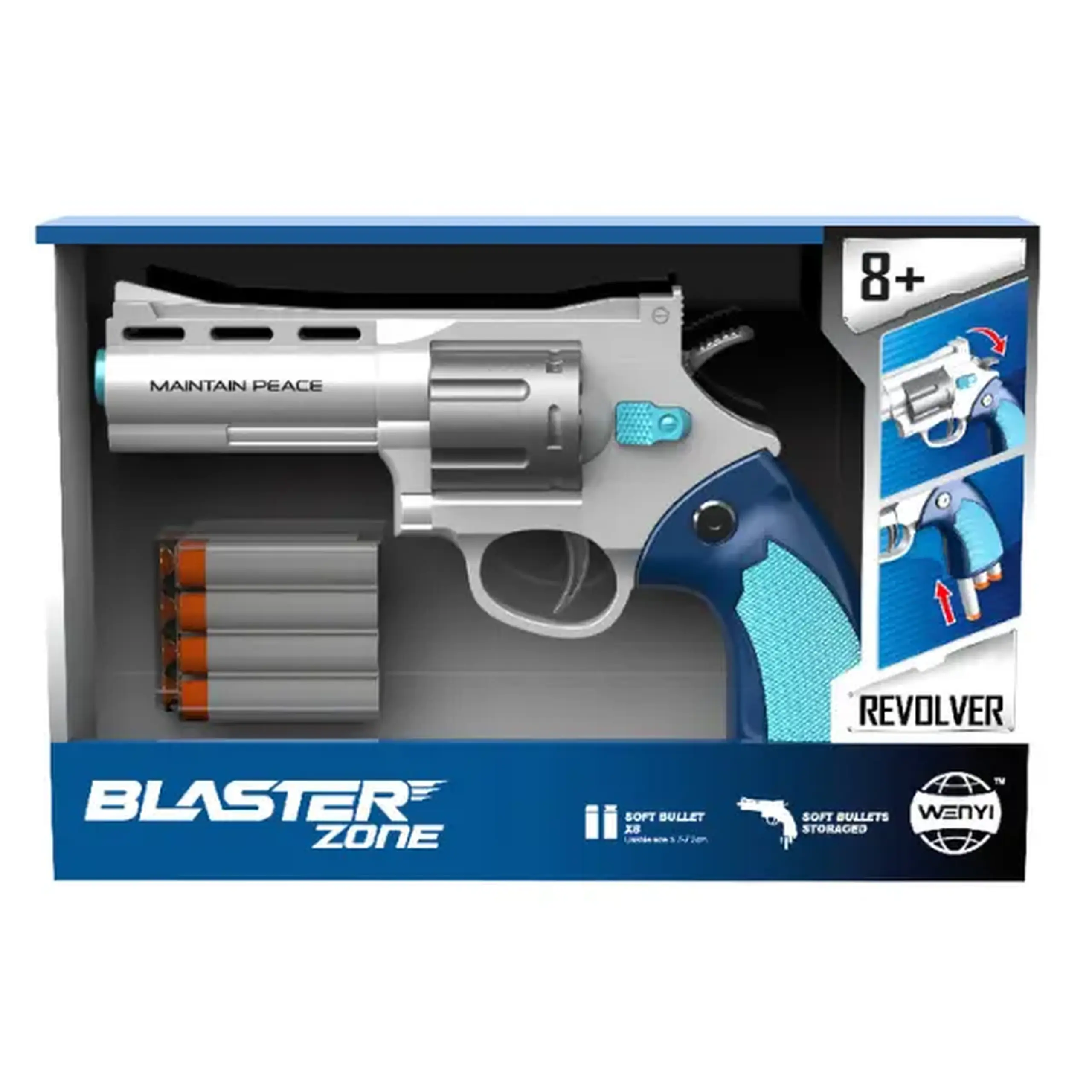 Revolver mecanic, cu gloanțe moi