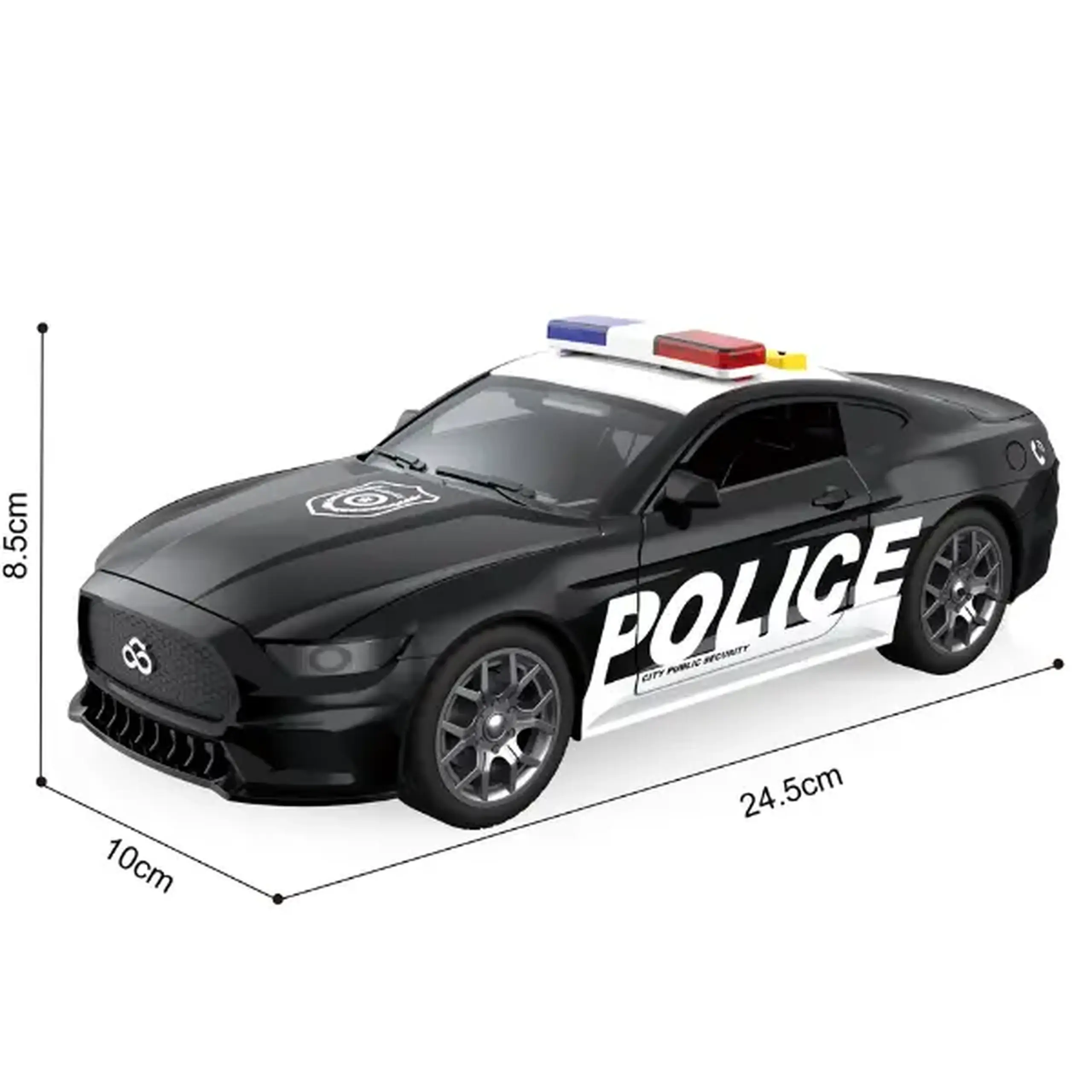 1:18 Mașină de poliție cu inerție (lumină / sunet)